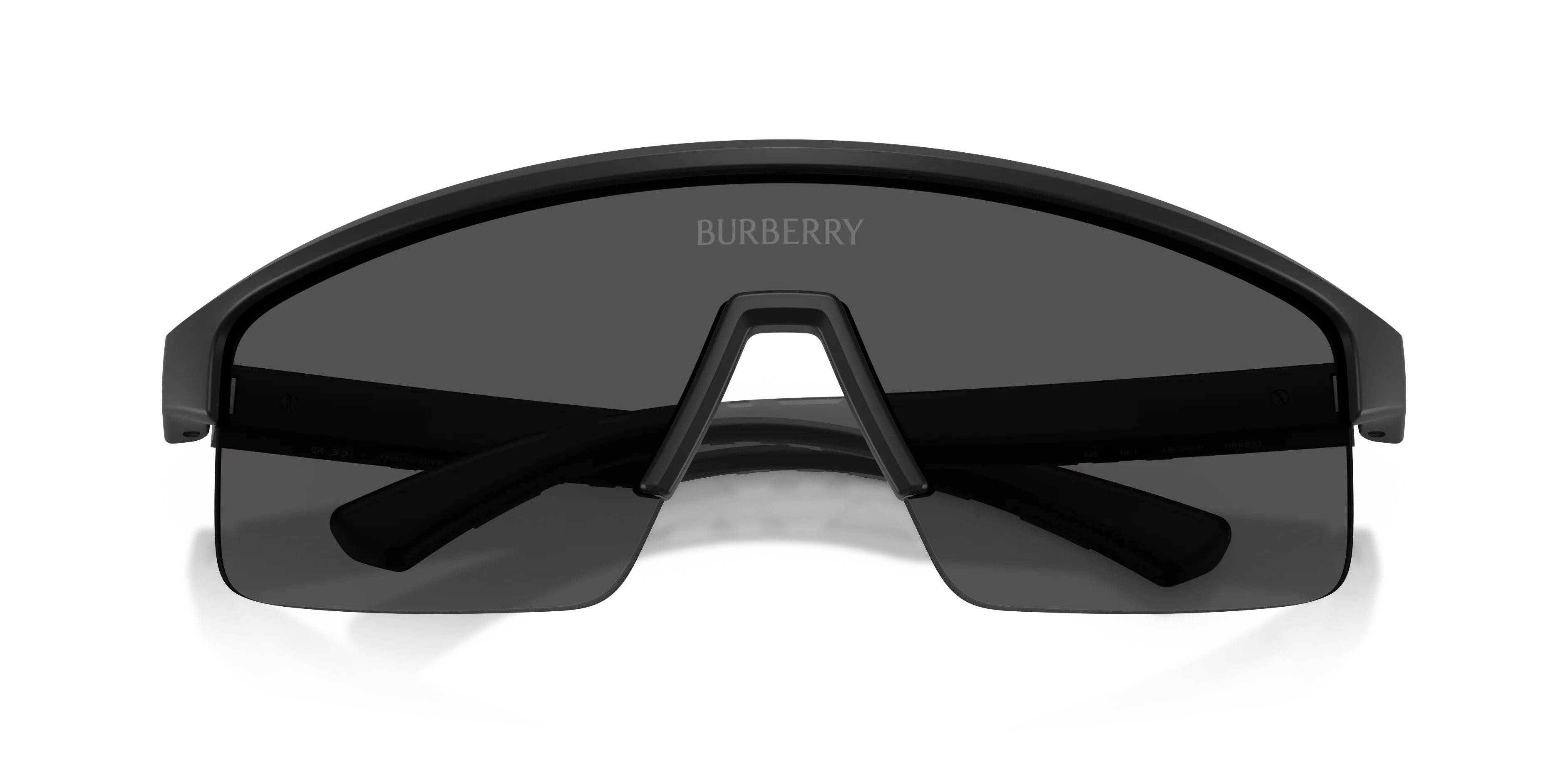 Burberry BE4498 426087 Occhiali da sole Iniettato Nero Grigio Squadrata Normale - immagine 2