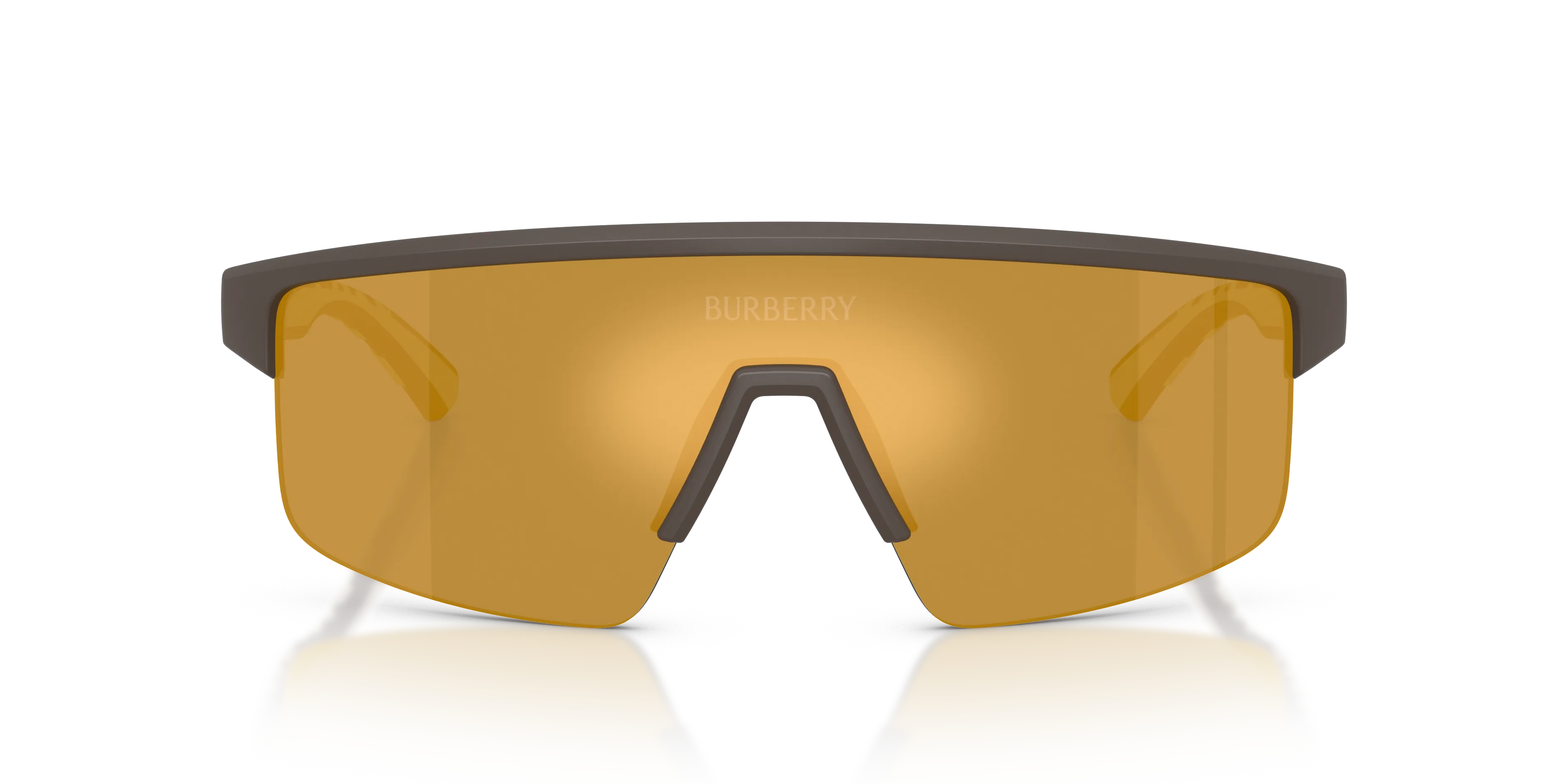 Burberry BE4498 42345A Occhiali da sole Iniettato Marrone Marrone Squadrata Specchiate - immagine 3