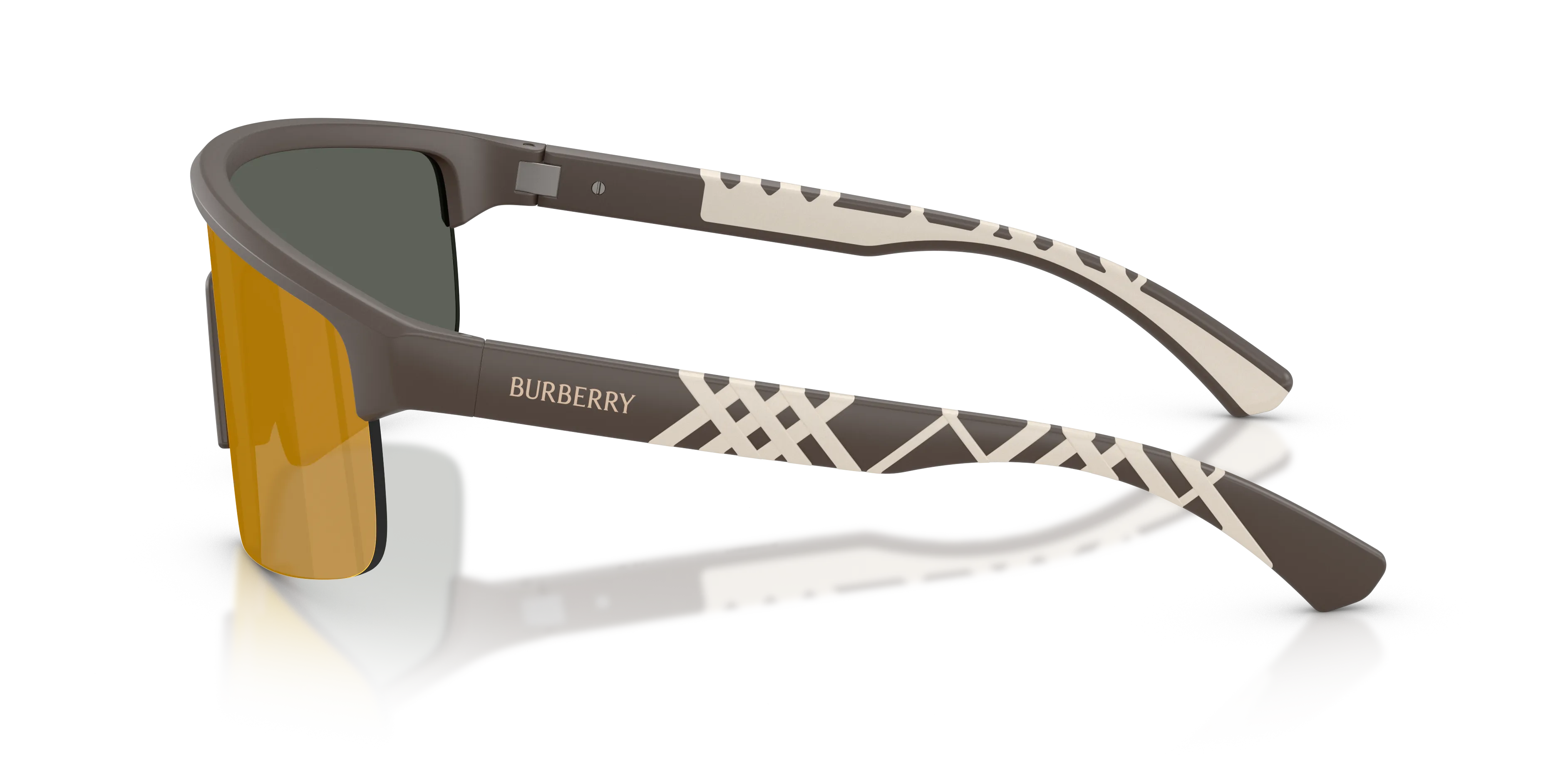 Burberry BE4498 42345A Occhiali da sole Iniettato Marrone Marrone Squadrata Specchiate - immagine 4