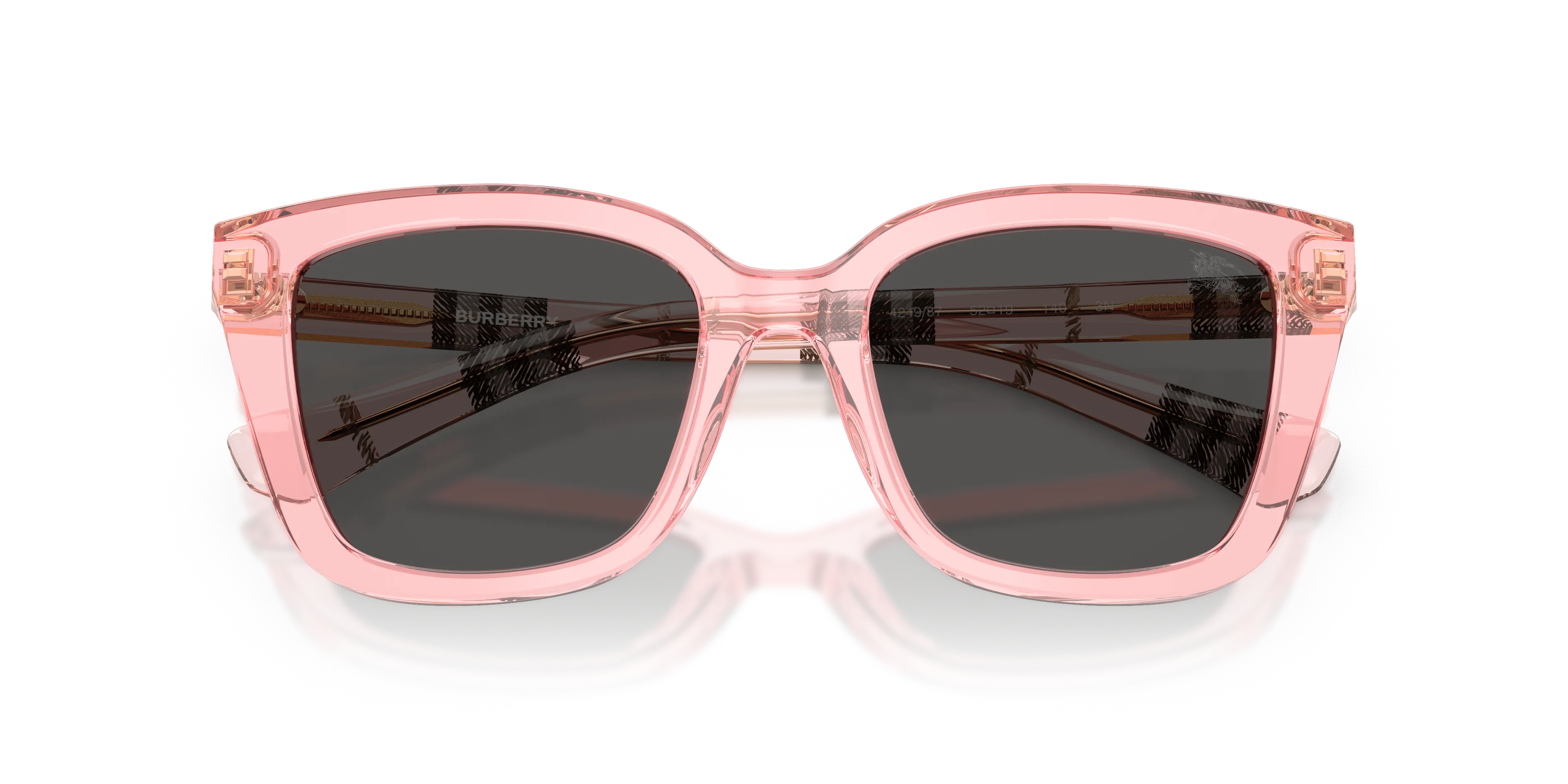 Burberry BE4487 424987 Occhiali da sole Acetato Rosa Grigio Squadrata Normale - immagine 2