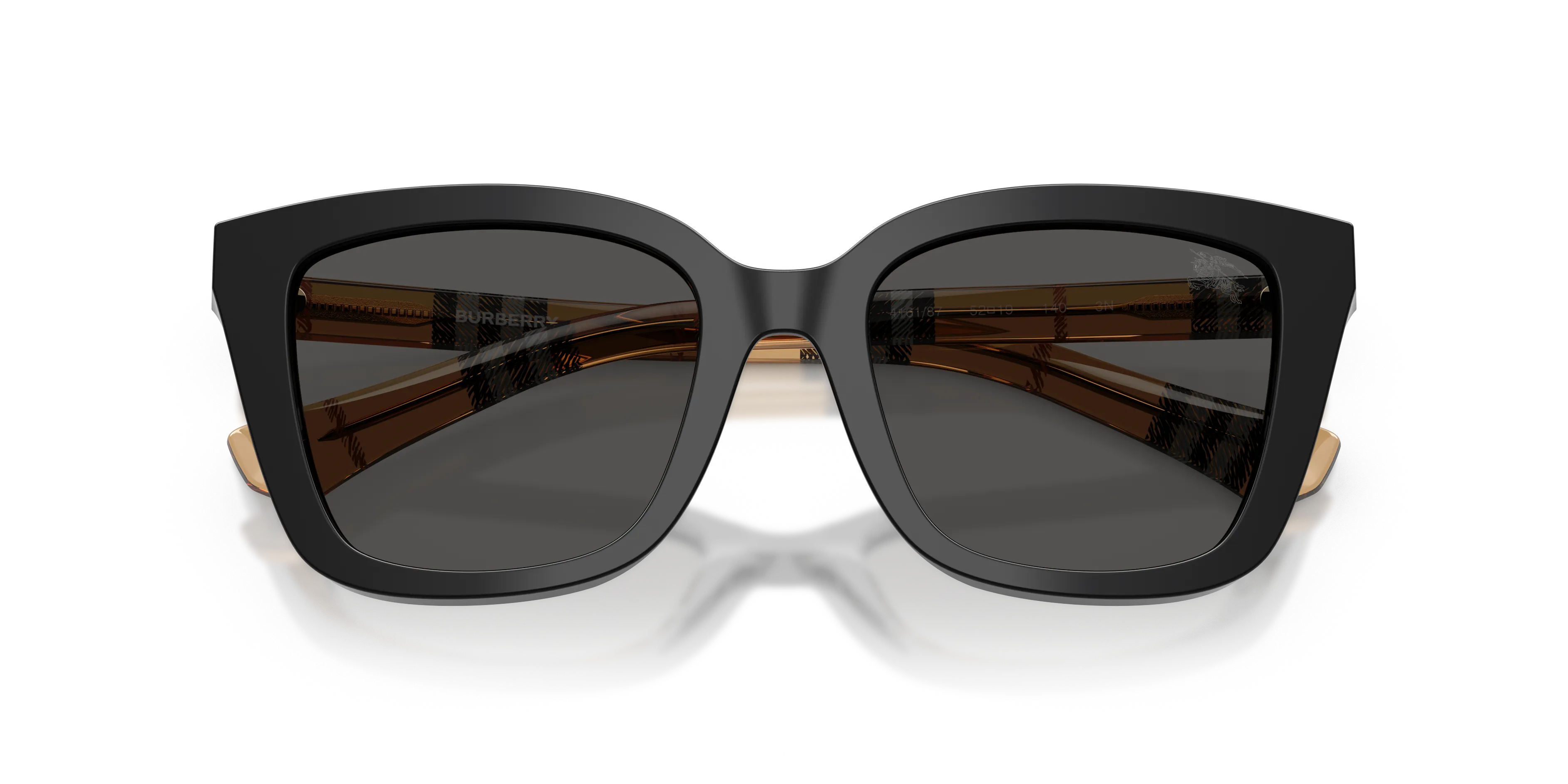Burberry BE4487 416187 Occhiali da sole Acetato Nero Grigio Squadrata Normale - immagine 2
