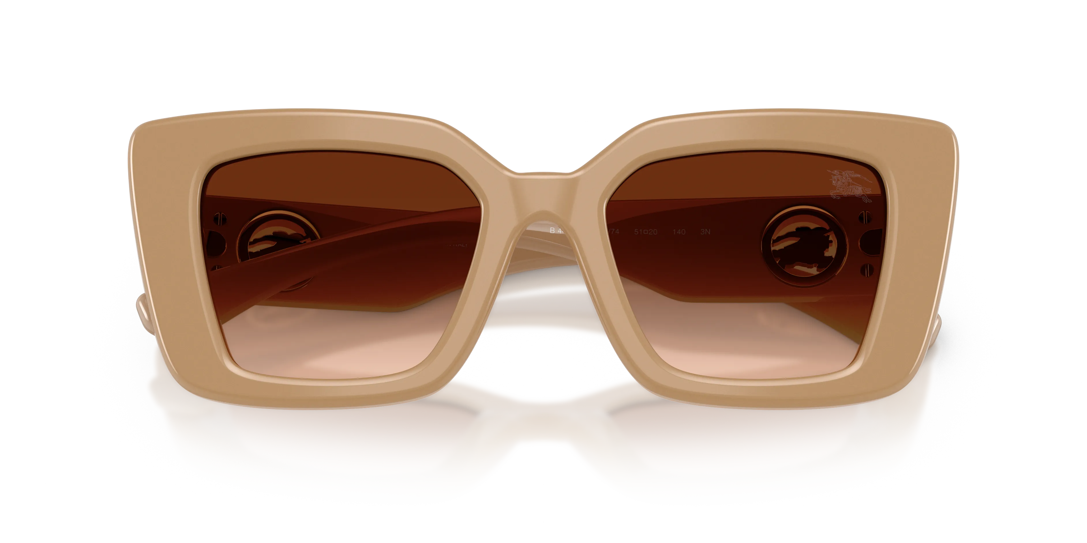Burberry BE4476 399074 Occhiali da sole Acetato Beige Marrone Cat Eye Normale Sfumato - immagine 2