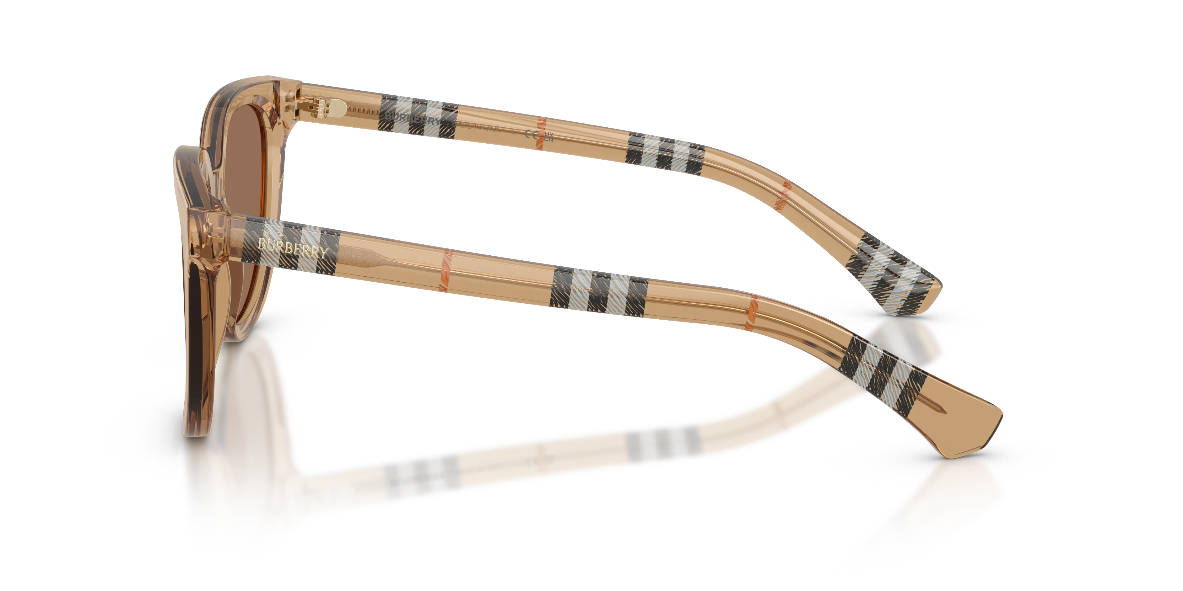 Burberry BE4469 416473 Occhiali da sole Acetato Beige Marrone Pantos Normale - immagine 4