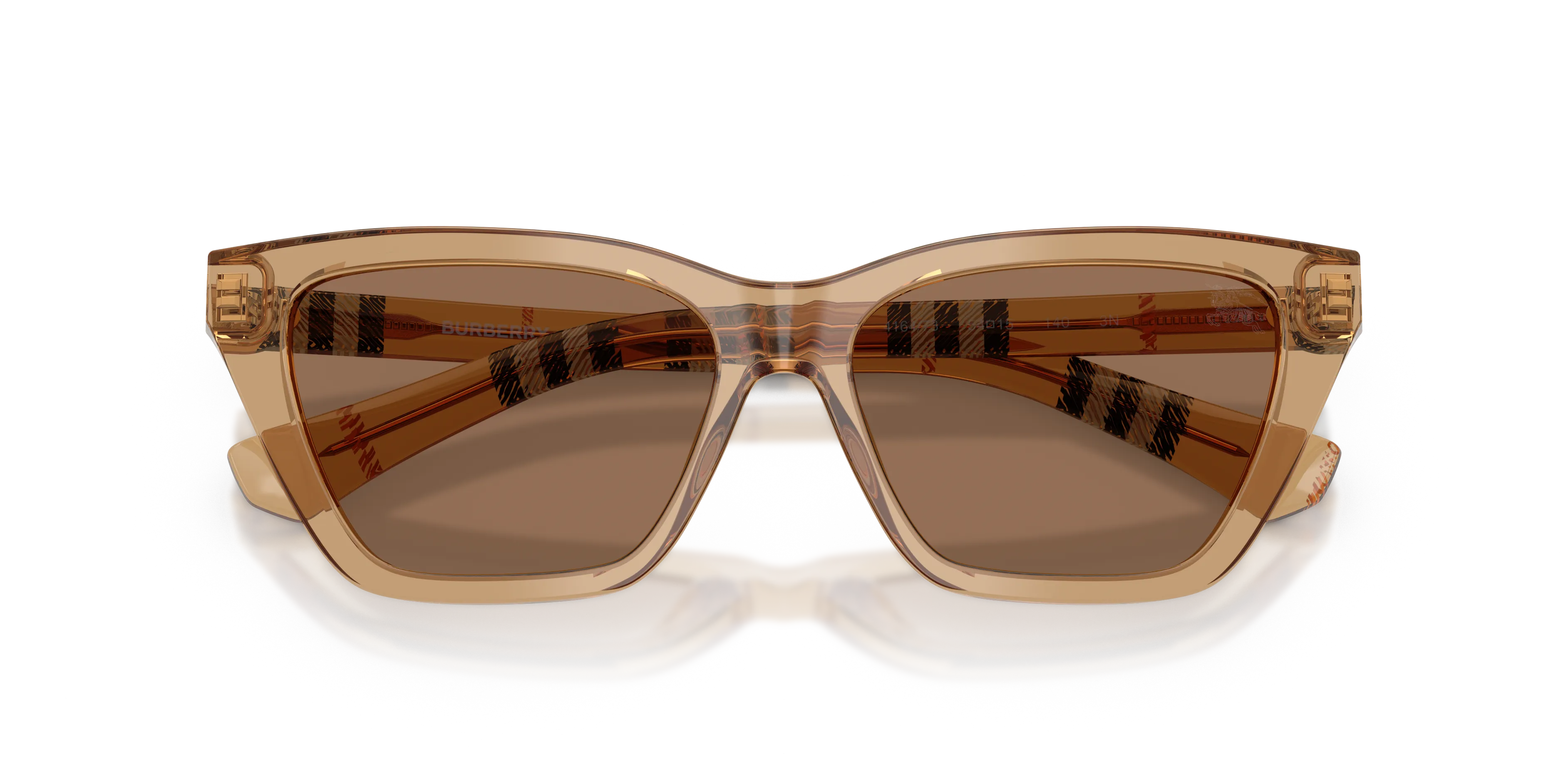 Burberry BE4468 416473 Occhiali da sole Acetato Beige Marrone Cat Eye Normale - immagine 2