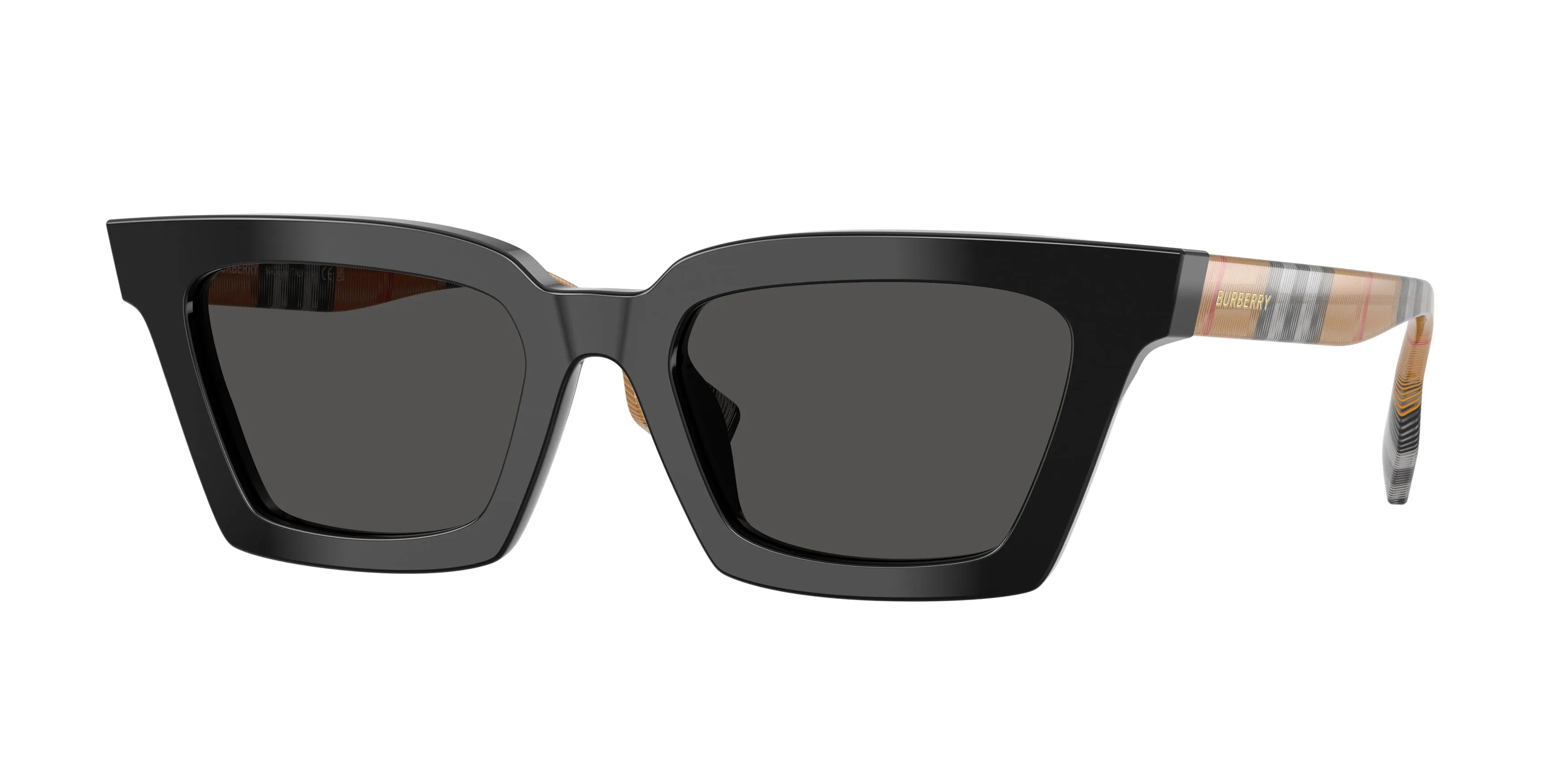 Burberry BE4392U BRIAR 395287 Occhiali da sole Acetato Nero Grigio Squadrata Normale - immagine 1