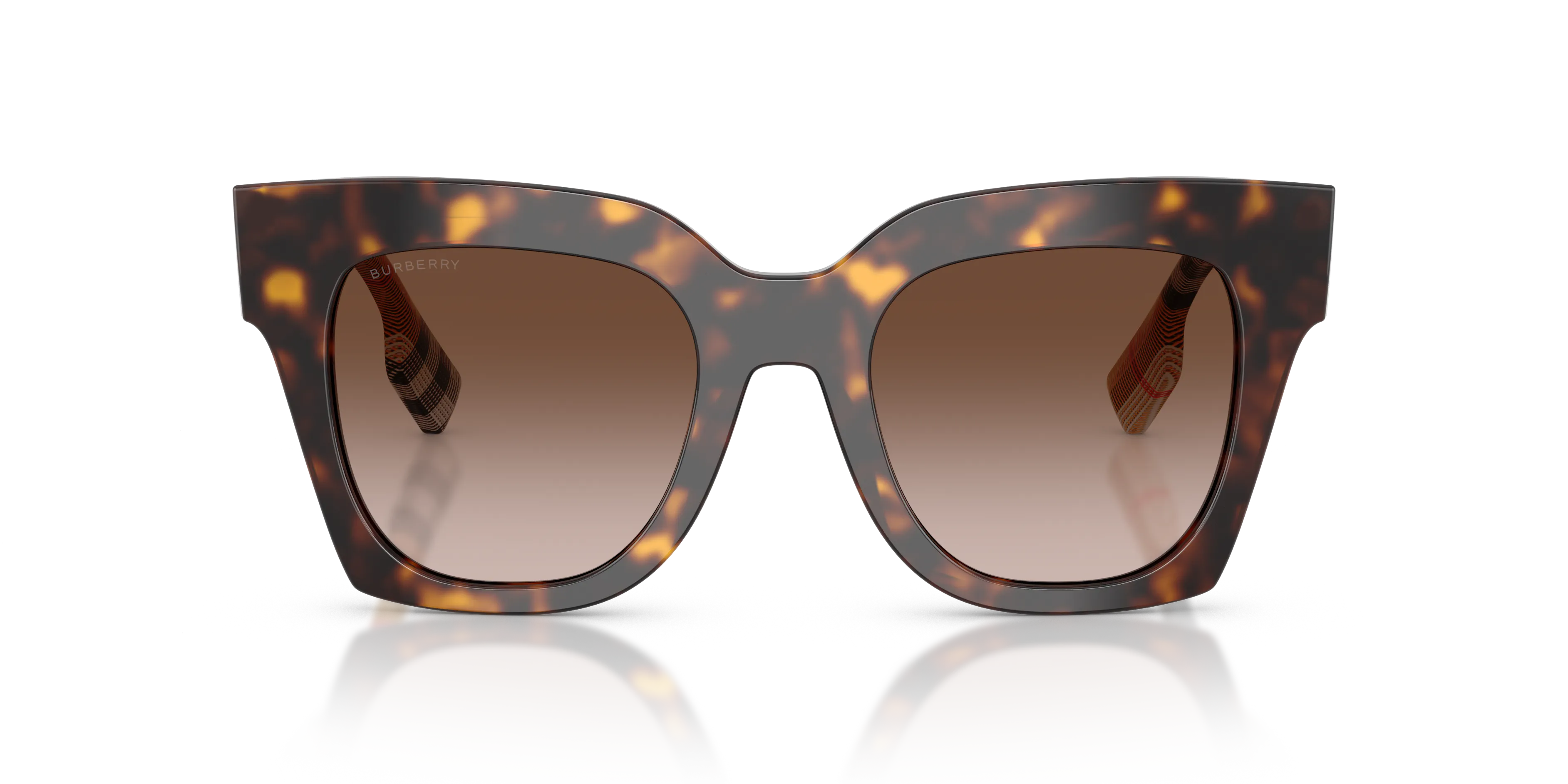 Burberry BE4364 KITTY 425113 Occhiali da sole Acetato Marrone Marrone Squadrata Normale Sfumato - immagine 3