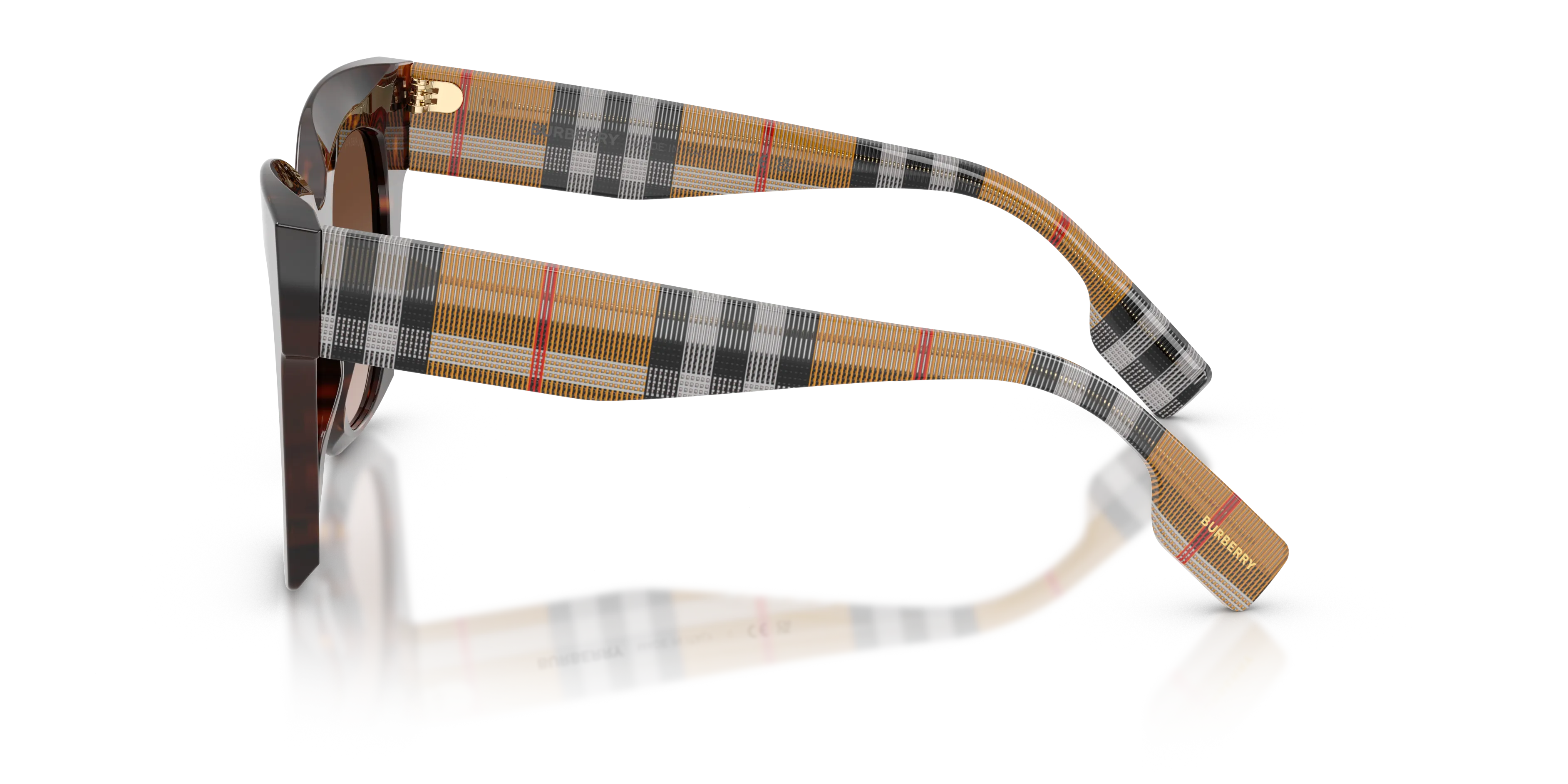Burberry BE4364 KITTY 425113 Occhiali da sole Acetato Marrone Marrone Squadrata Normale Sfumato - immagine 4