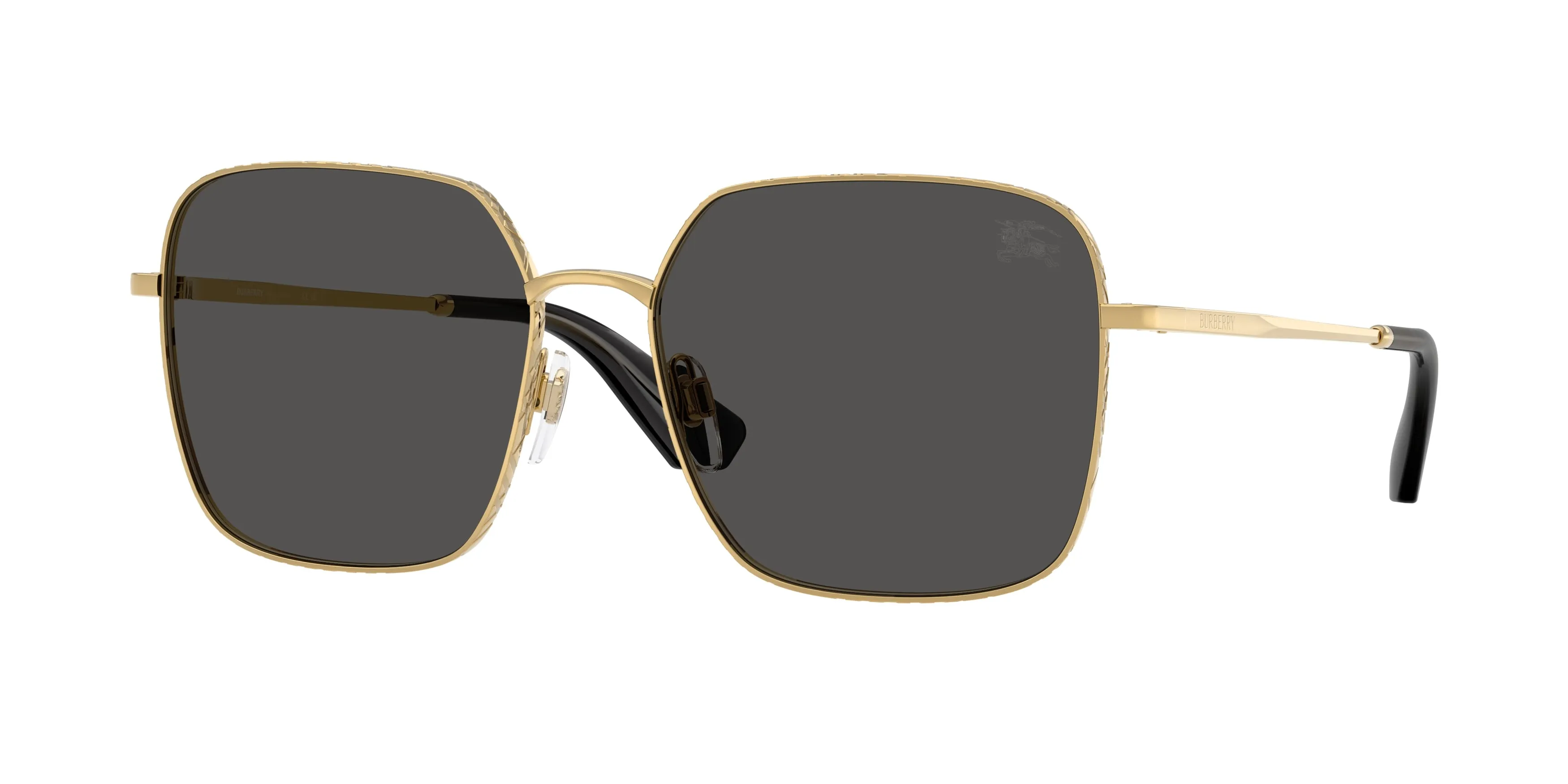 Burberry BE3180 101787 Occhiali da sole Metallo Oro Grigio Squadrata Normale - immagine 1