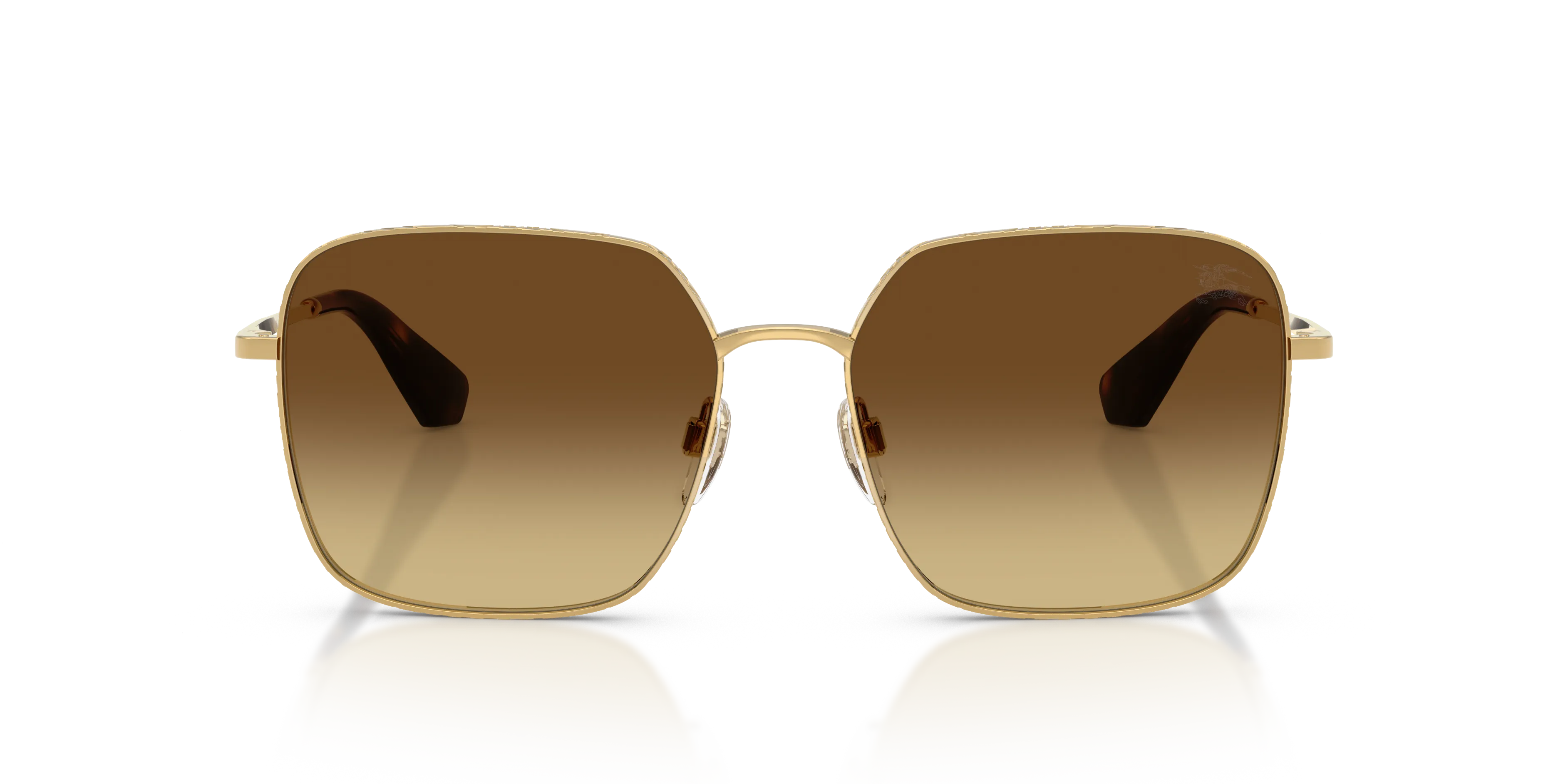 Burberry BE3180 101713 Occhiali da sole Metallo Oro Marrone Squadrata Normale Sfumato - immagine 3