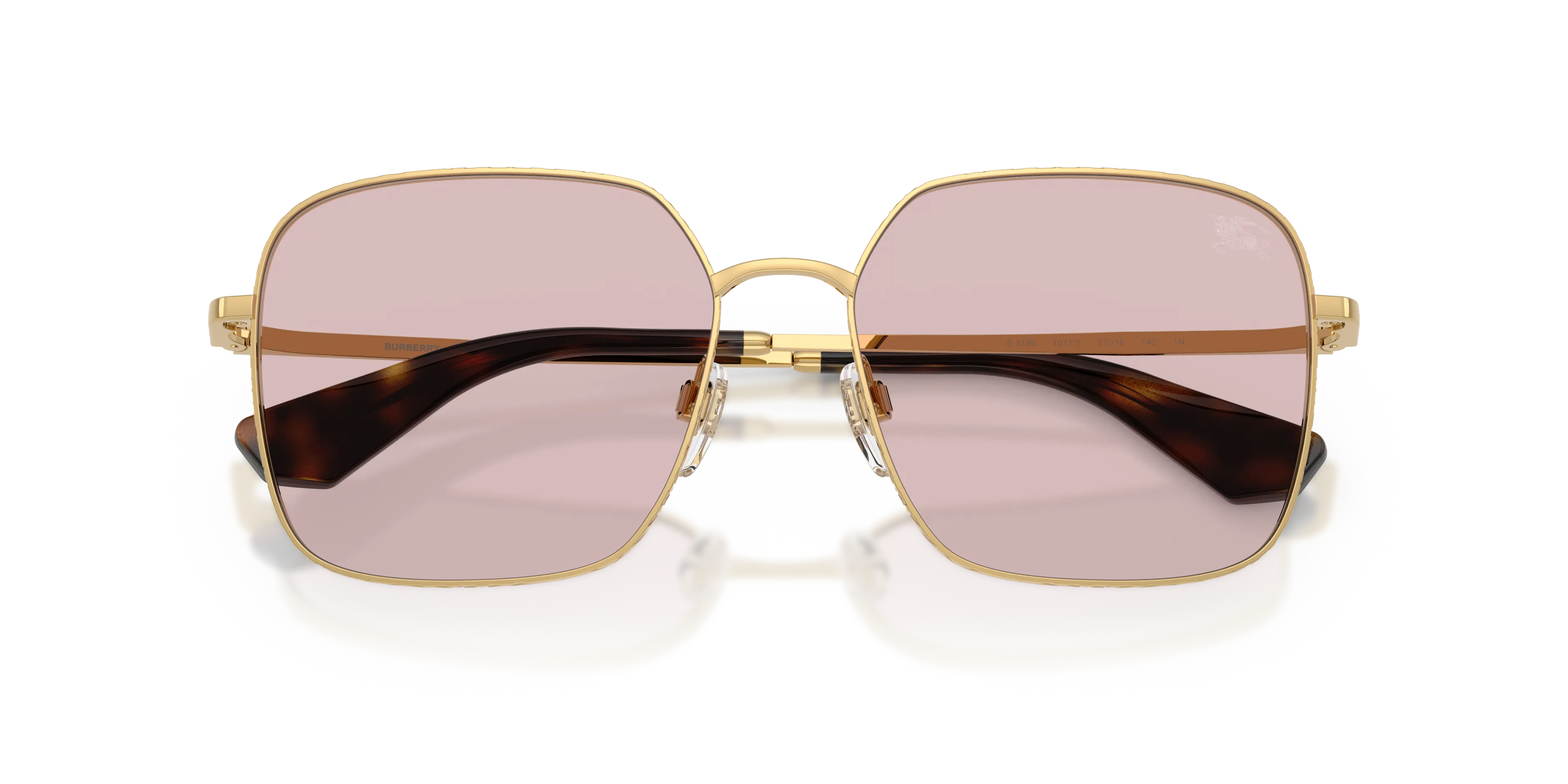 Burberry BE3180 1017/5 Occhiali da sole Metallo Oro Rosa Squadrata Normale - immagine 2