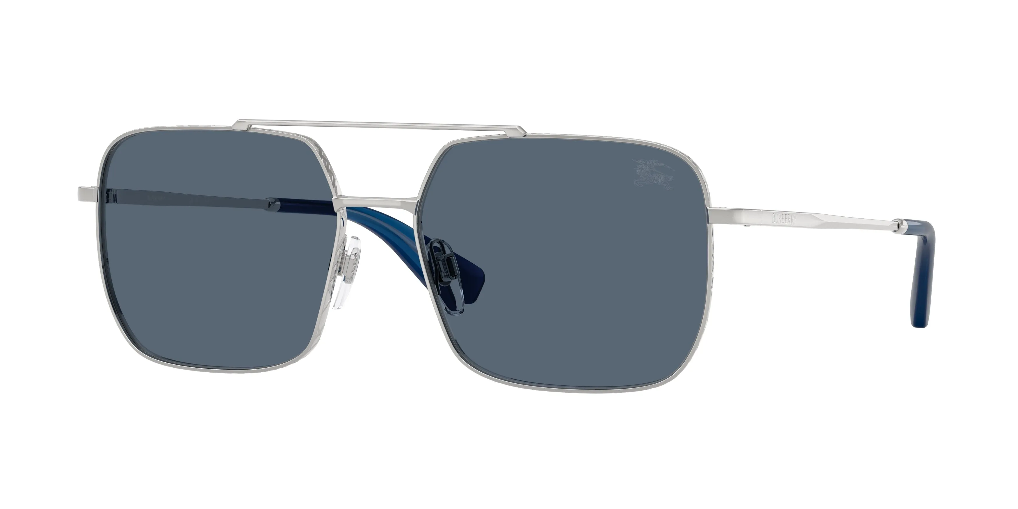 Burberry BE3179 10052V Occhiali da sole Acciaio Argento Blu Pilot Polarizzata - immagine 1