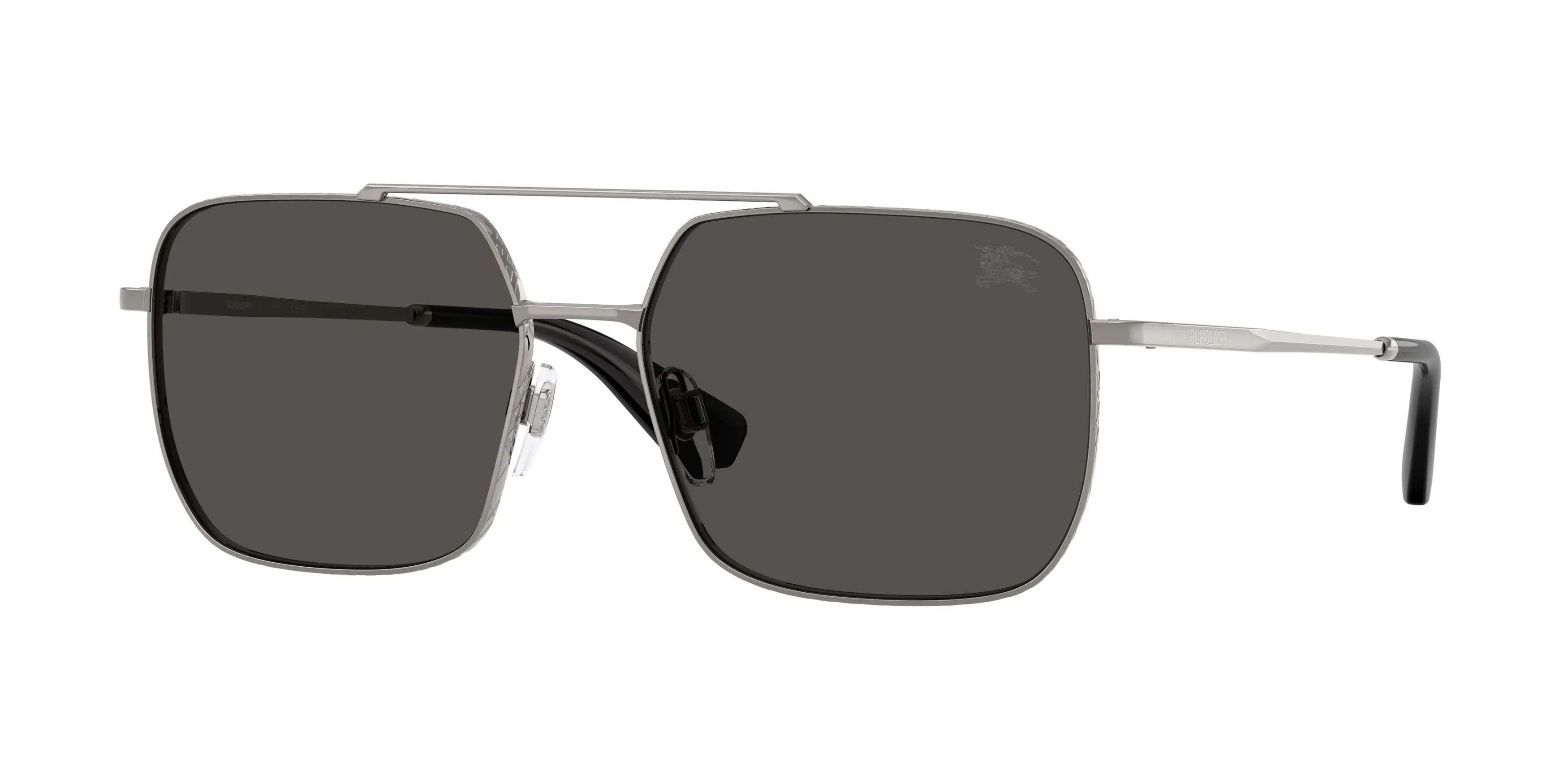 Burberry BE3179 100387 Occhiali da sole Acciaio Grigio Grigio Pilot Normale - immagine 1