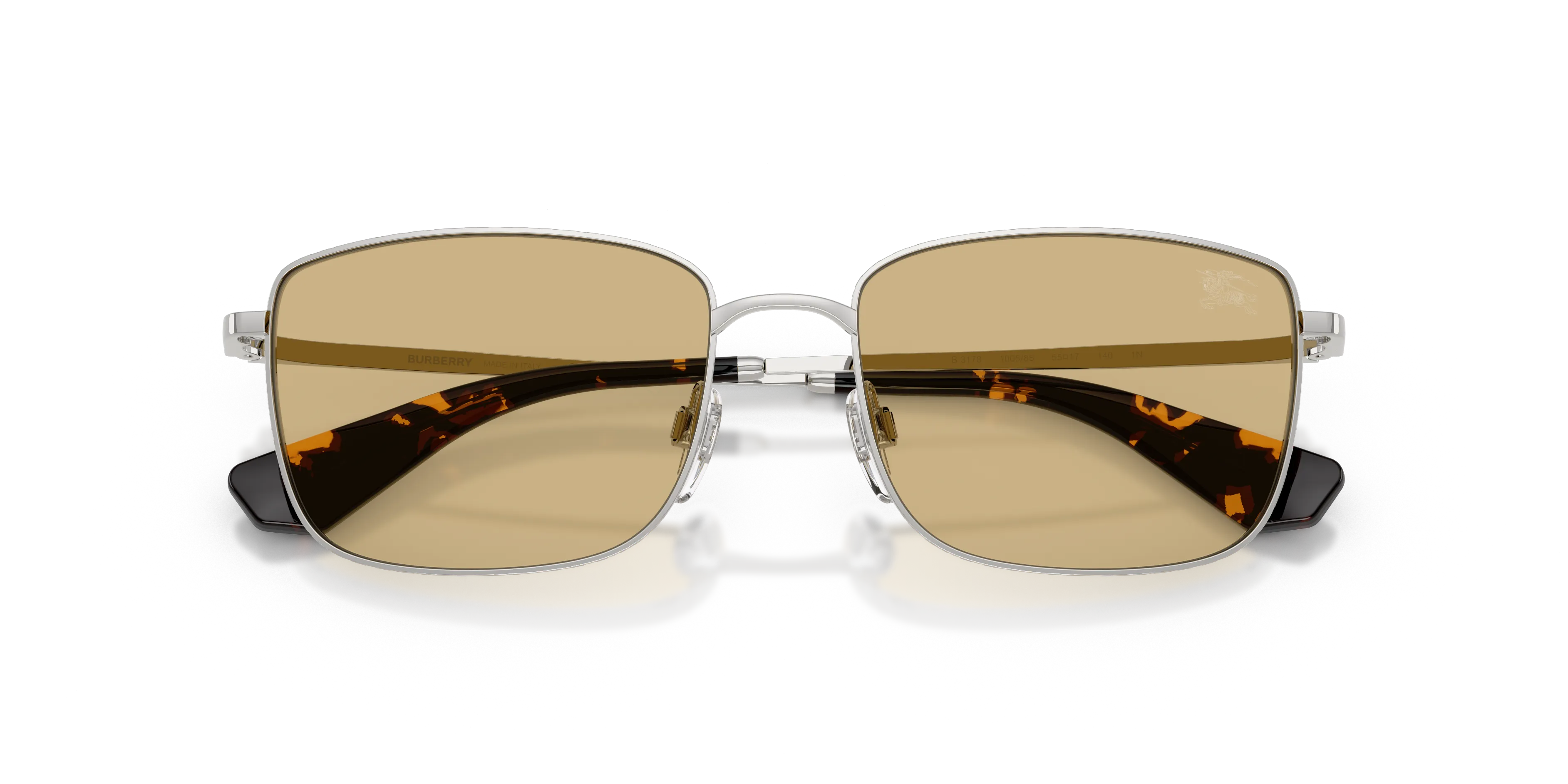 Burberry BE3178 100585 Occhiali da sole Metallo Argento Giallo Squadrata Normale - immagine 2