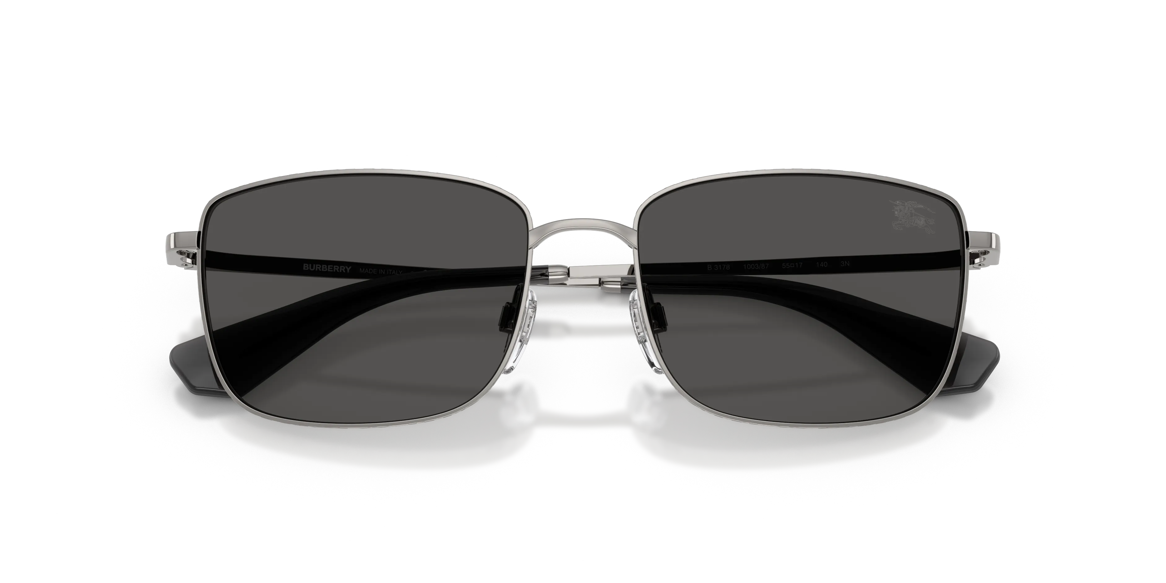 Burberry BE3178 100387 Occhiali da sole Metallo Grigio Grigio Squadrata Normale - immagine 2