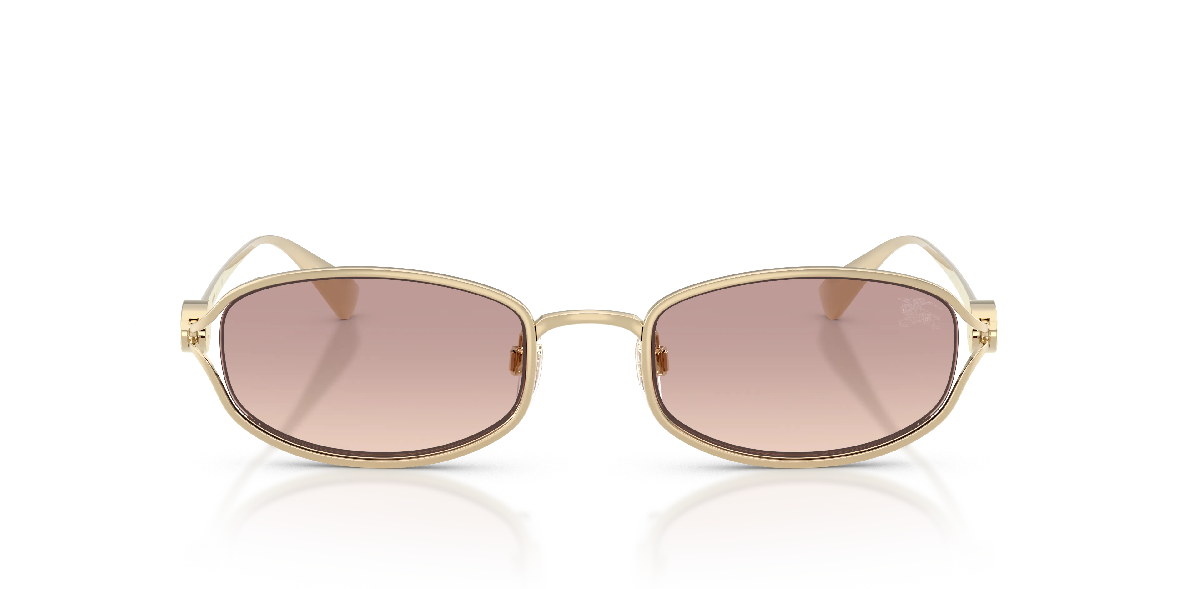 Burberry BE3177 110913 Occhiali da sole Metallo Oro Marrone Rotonda Normale Sfumato - immagine 3