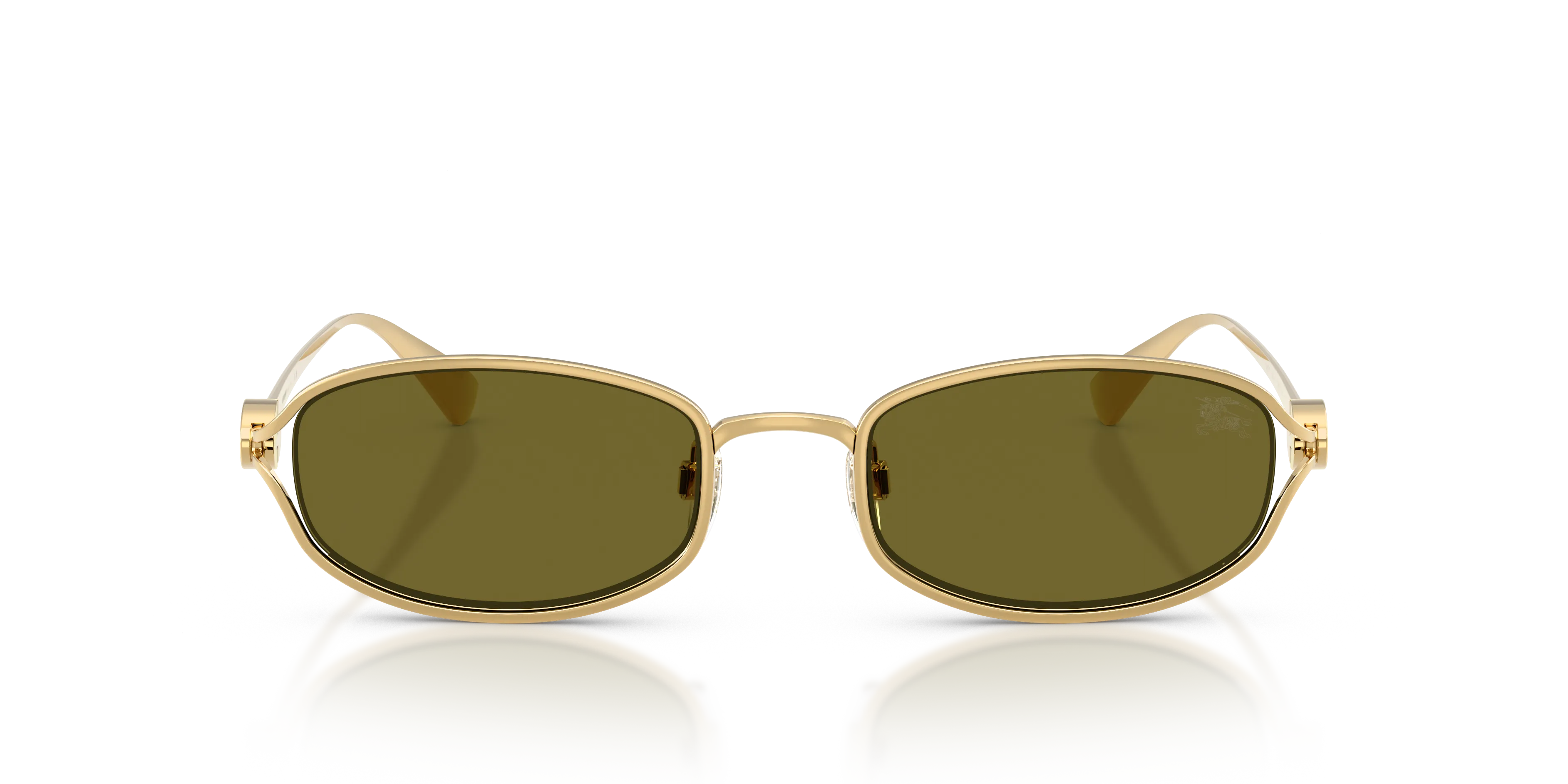 Burberry BE3177 1017/2 Occhiali da sole Metallo Oro Verde Rotonda Normale - immagine 3