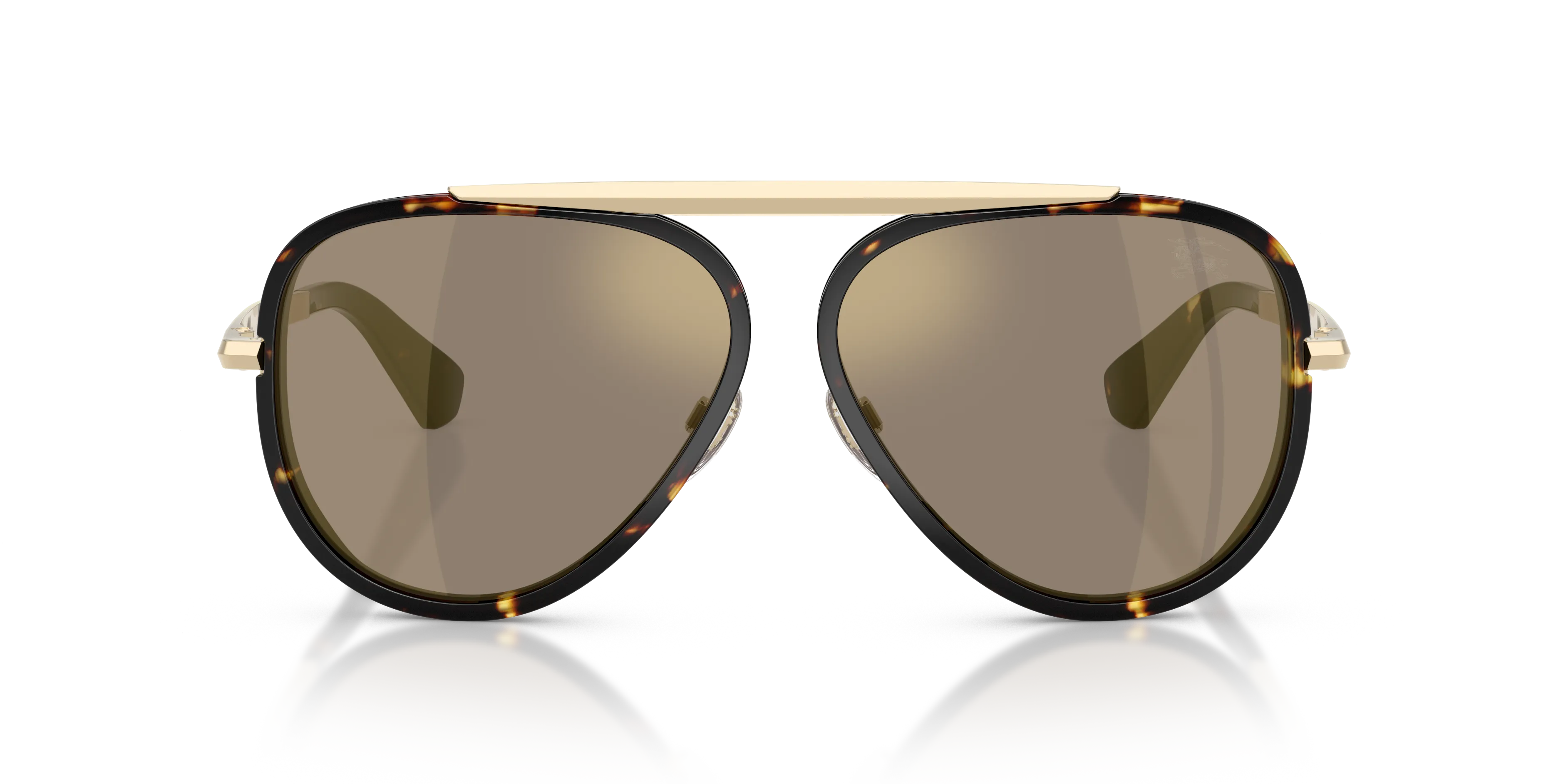 Burberry BE3176 11095A Occhiali da sole Metallo Tartaruga Marrone Pilot Specchiate - immagine 3