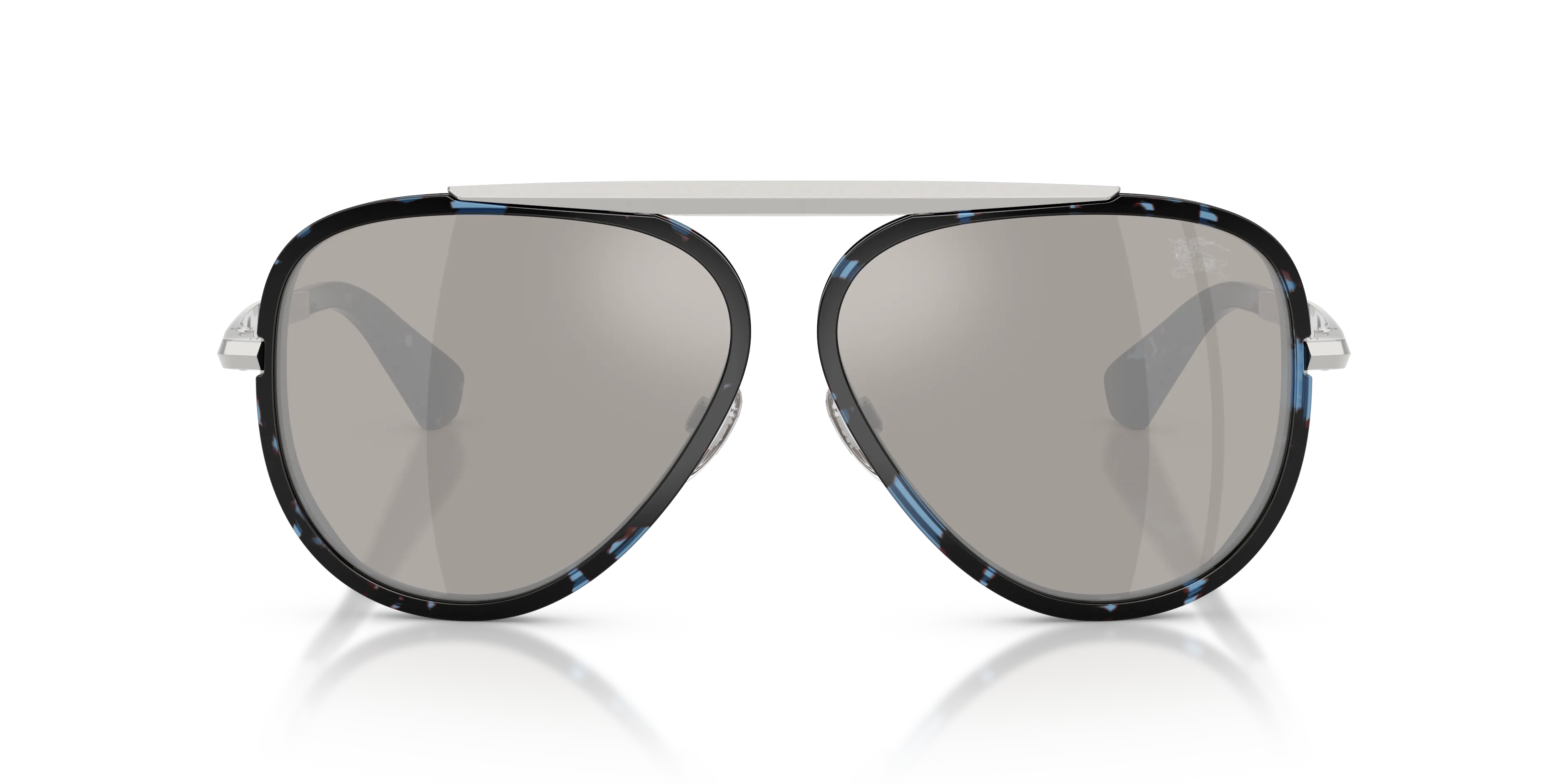 Burberry BE3176 10056G Occhiali da sole Metallo Blu Grigio Pilot Specchiate - immagine 3