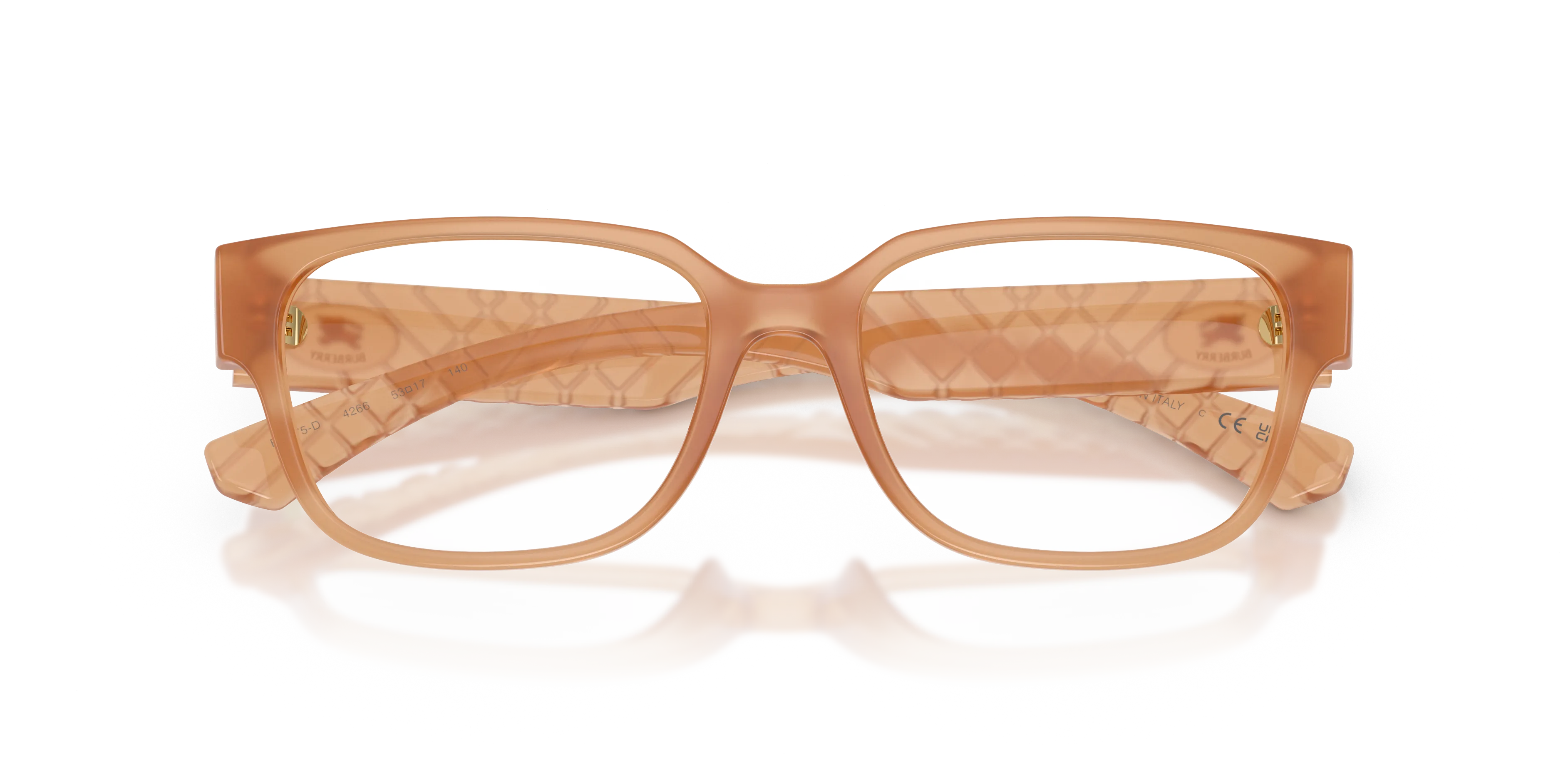 Burberry BE2475D 4266 Montature da vista Iniettato Beige Trasparente Squadrata Normale - immagine 2