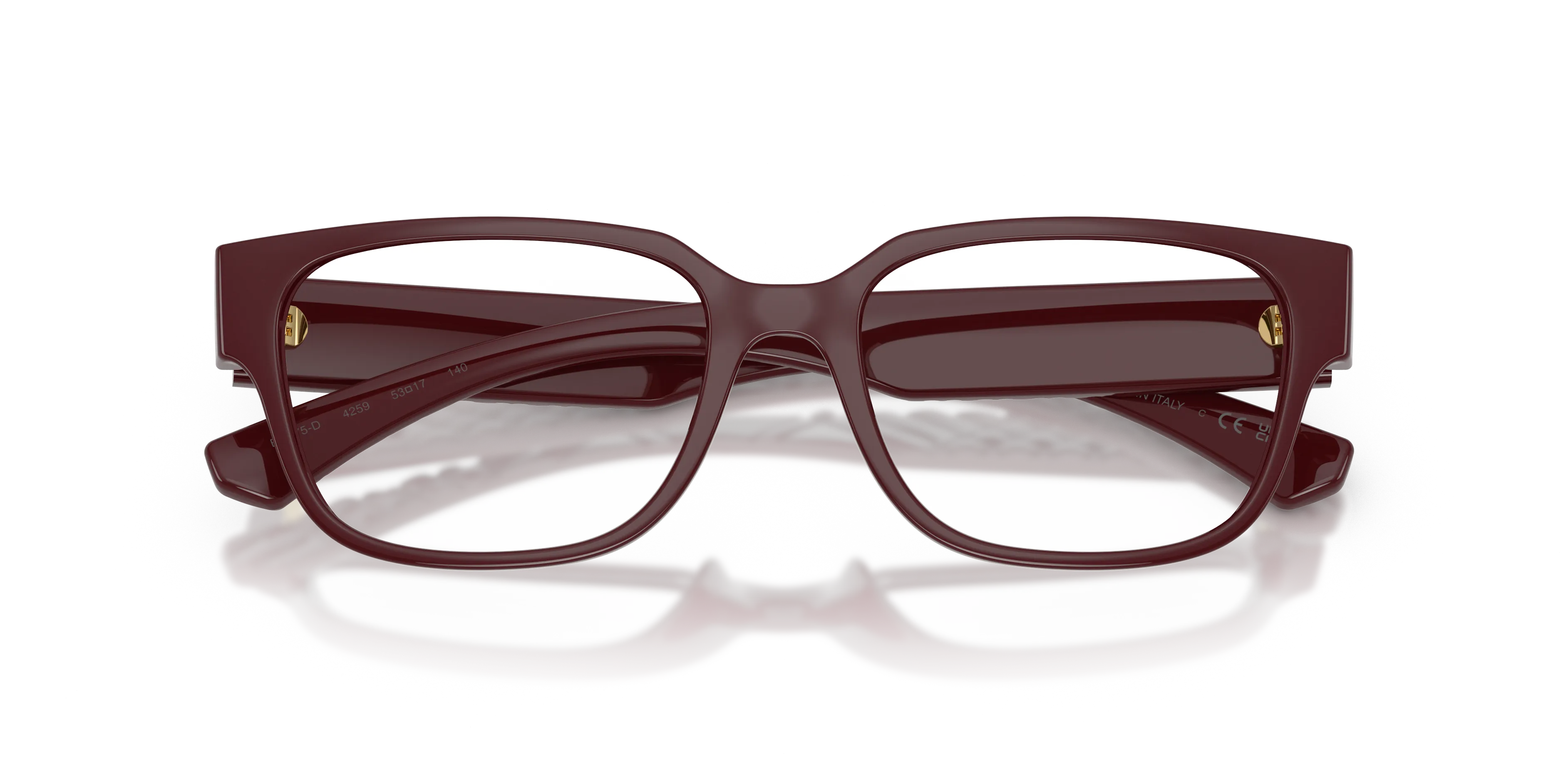 Burberry BE2475D 4259 Montature da vista Iniettato Rosso Trasparente Squadrata Normale - immagine 2