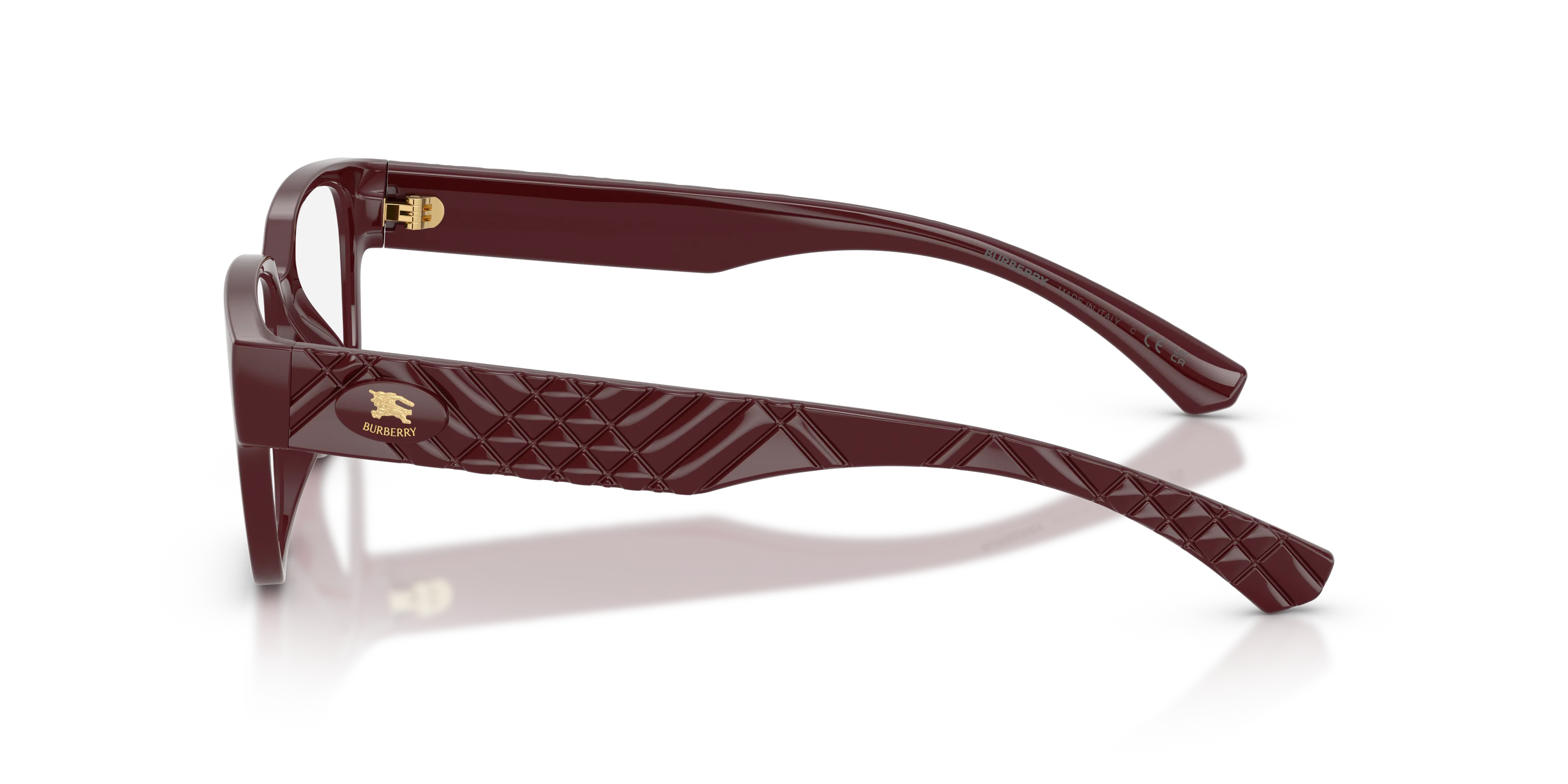 Burberry BE2475D 4259 Montature da vista Iniettato Rosso Trasparente Squadrata Normale - immagine 4