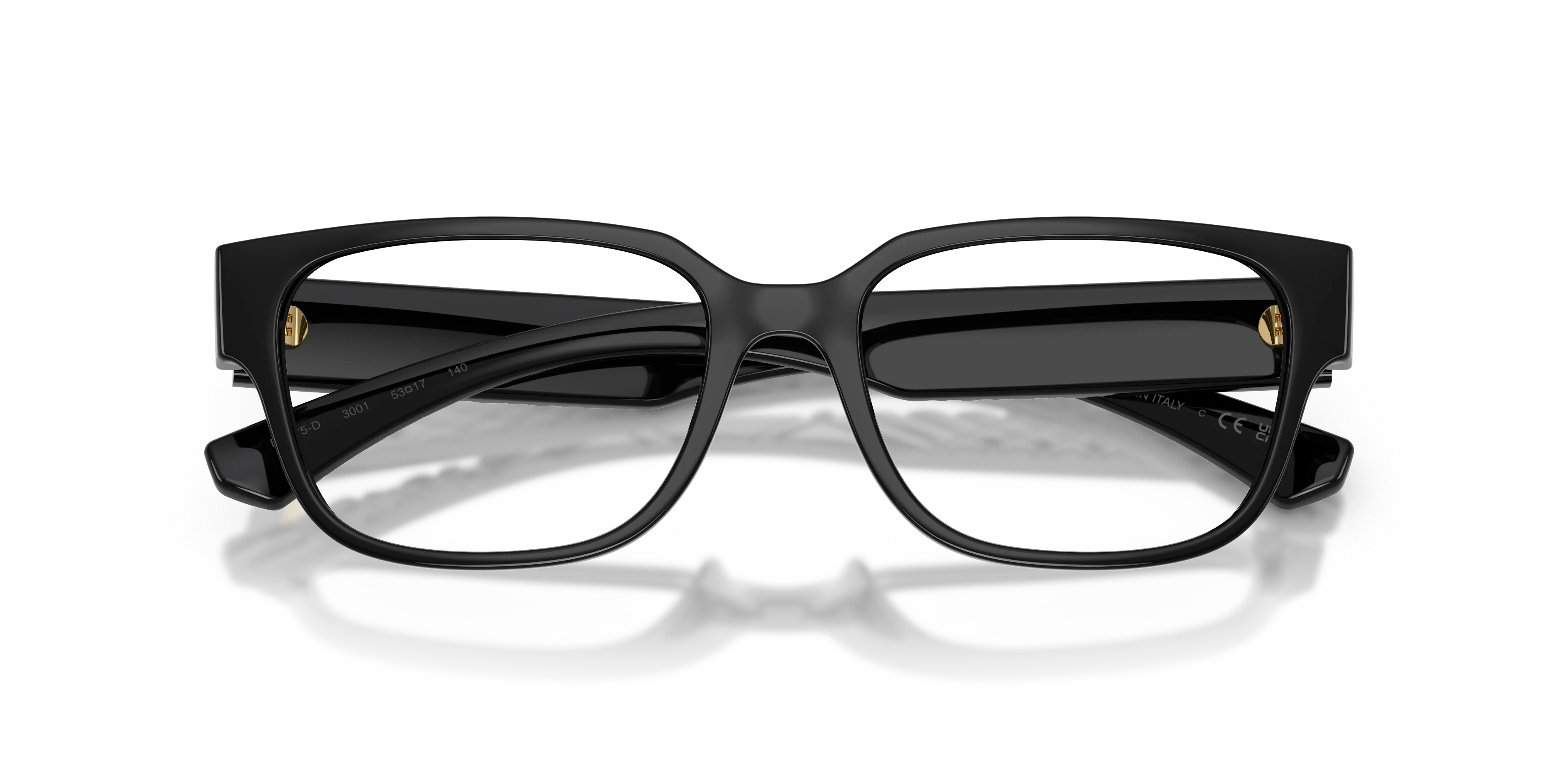 Burberry BE2475D 3001 Montature da vista Iniettato Nero Trasparente Squadrata Normale - immagine 2