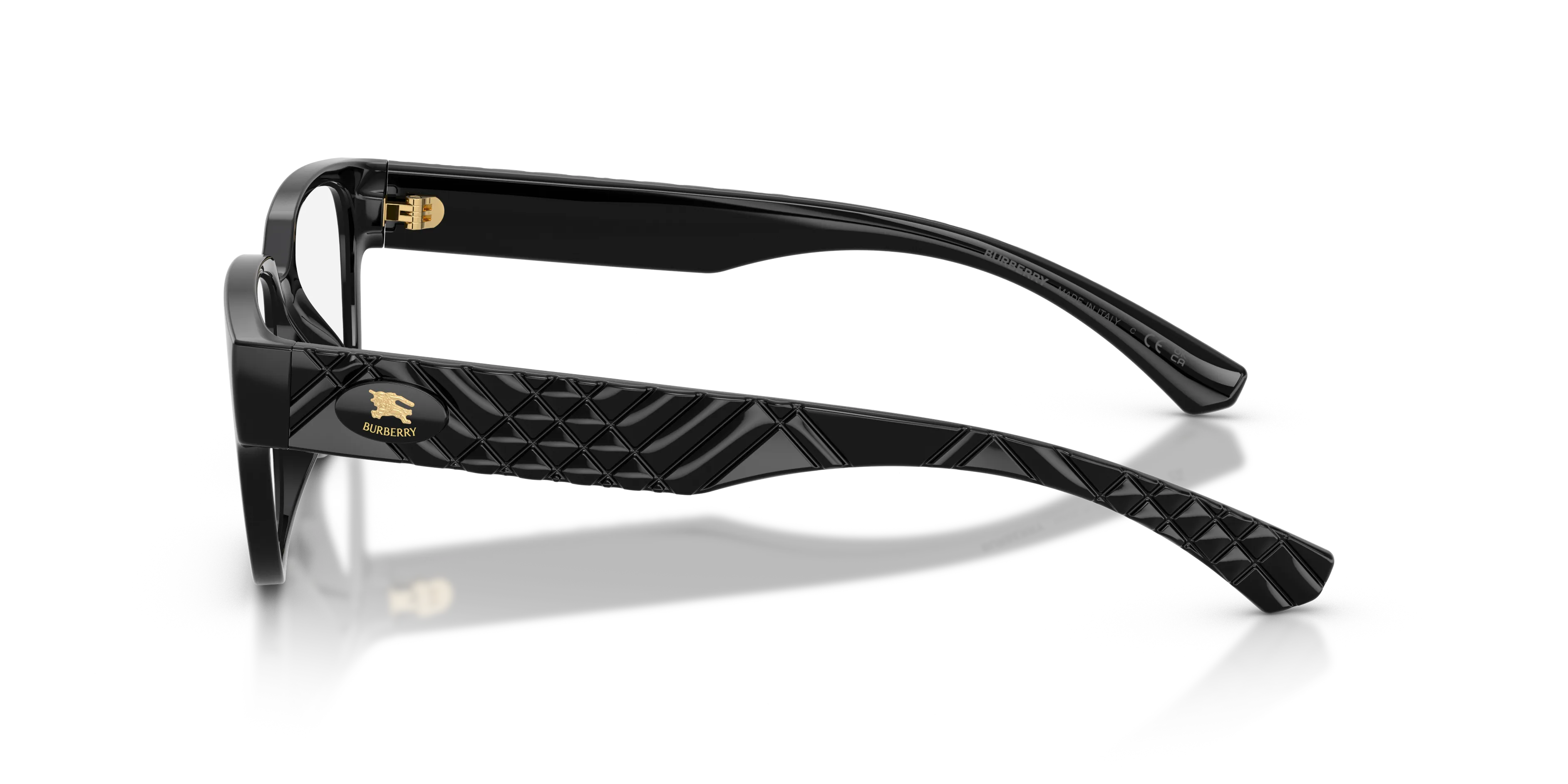 Burberry BE2475D 3001 Montature da vista Iniettato Nero Trasparente Squadrata Normale - immagine 4
