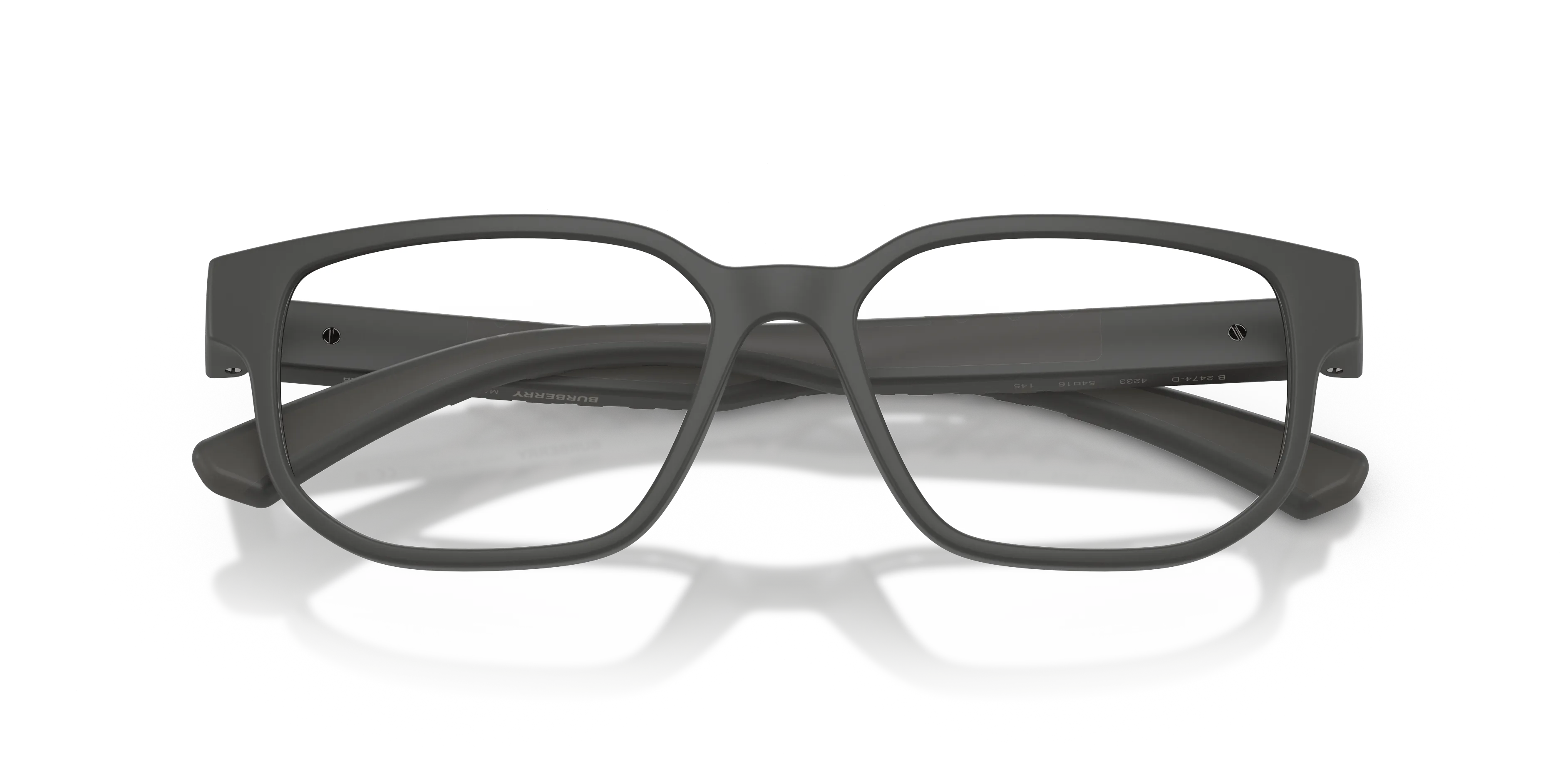 Burberry BE2474D 4233 Montature da vista Iniettato Grigio Trasparente Squadrata Normale - immagine 2