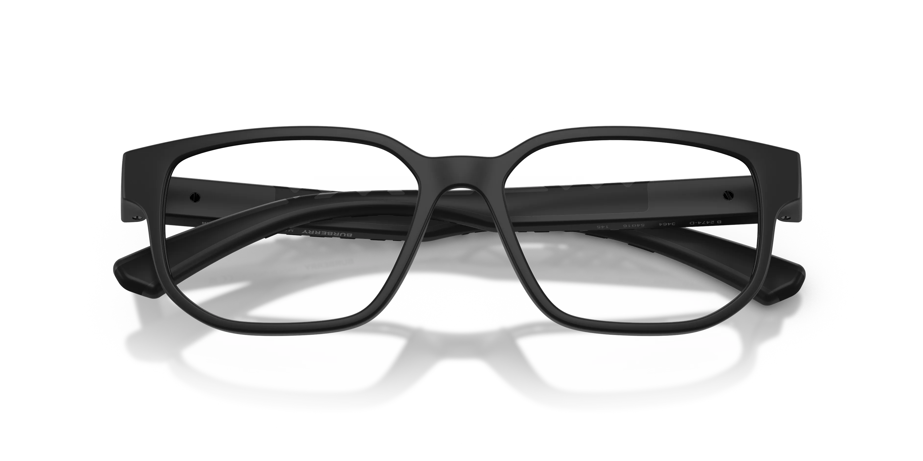 Burberry BE2474D 3464 Montature da vista Iniettato Nero Trasparente Squadrata Normale - immagine 2