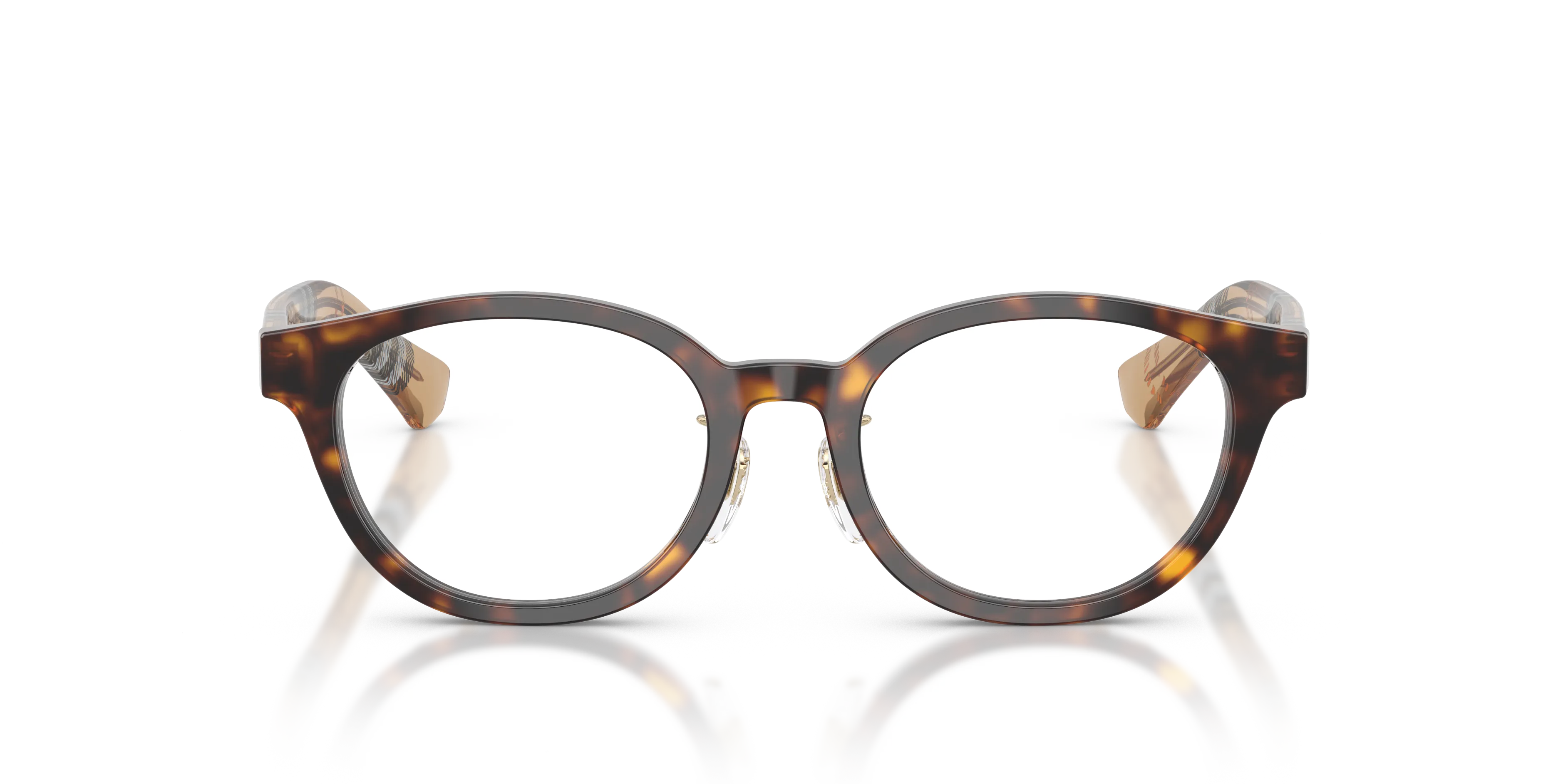 Burberry BE2473D 4216 Montature da vista Acetato Marrone Trasparente Rotonda Normale - immagine 3