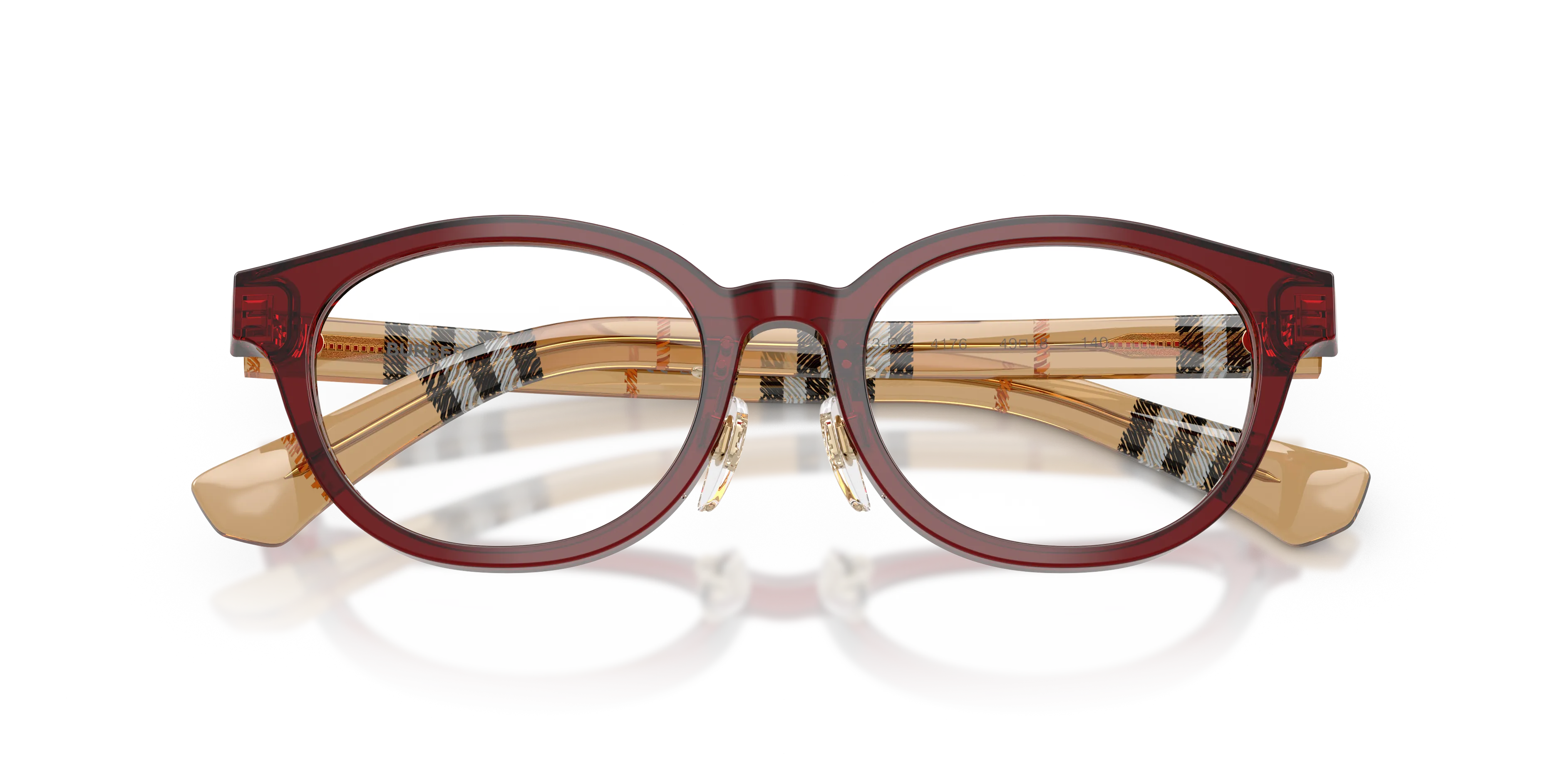 Burberry BE2473D 4176 Montature da vista Acetato Rosso Trasparente Rotonda Normale - immagine 2
