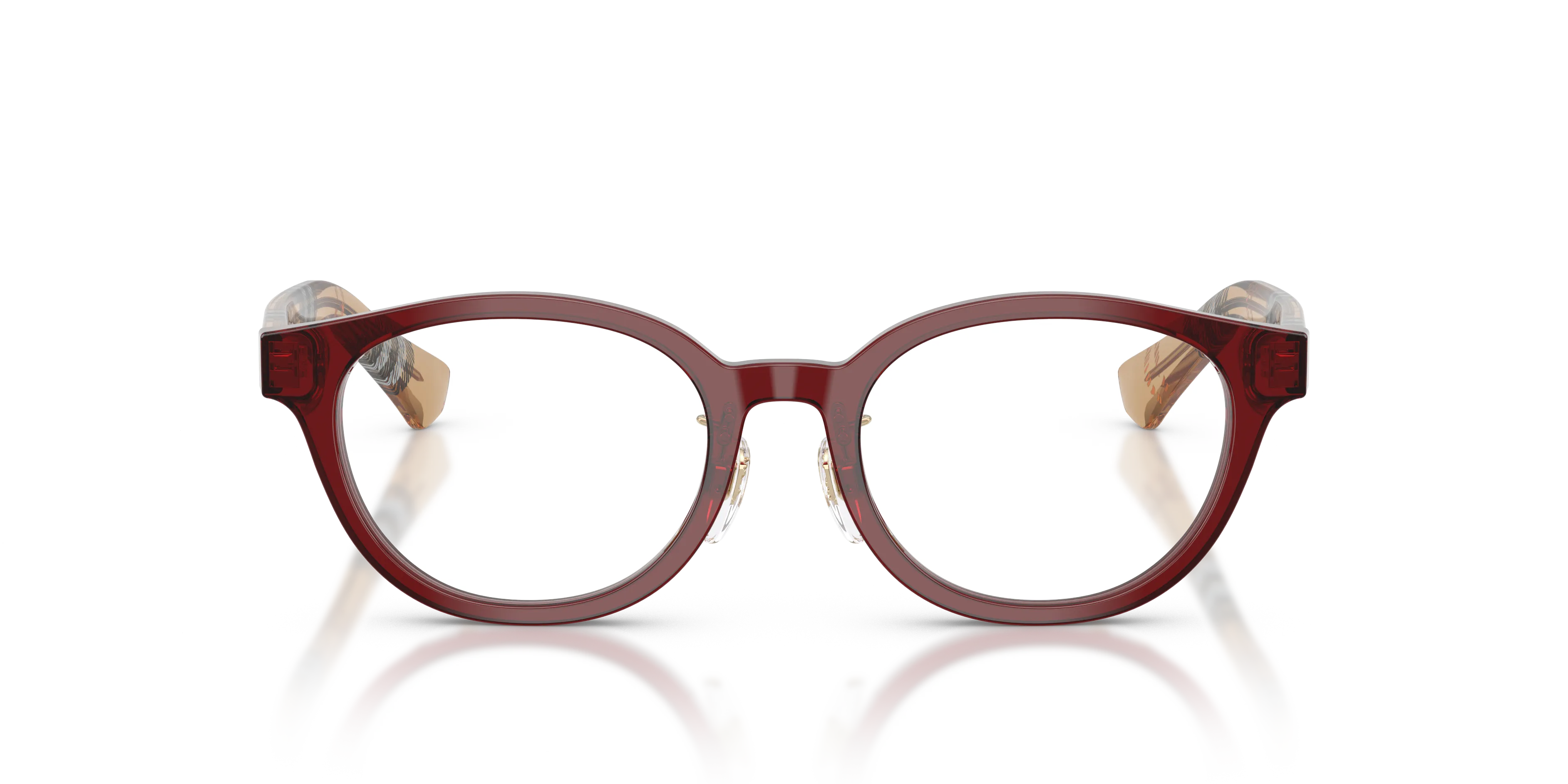 Burberry BE2473D 4176 Montature da vista Acetato Rosso Trasparente Rotonda Normale - immagine 3