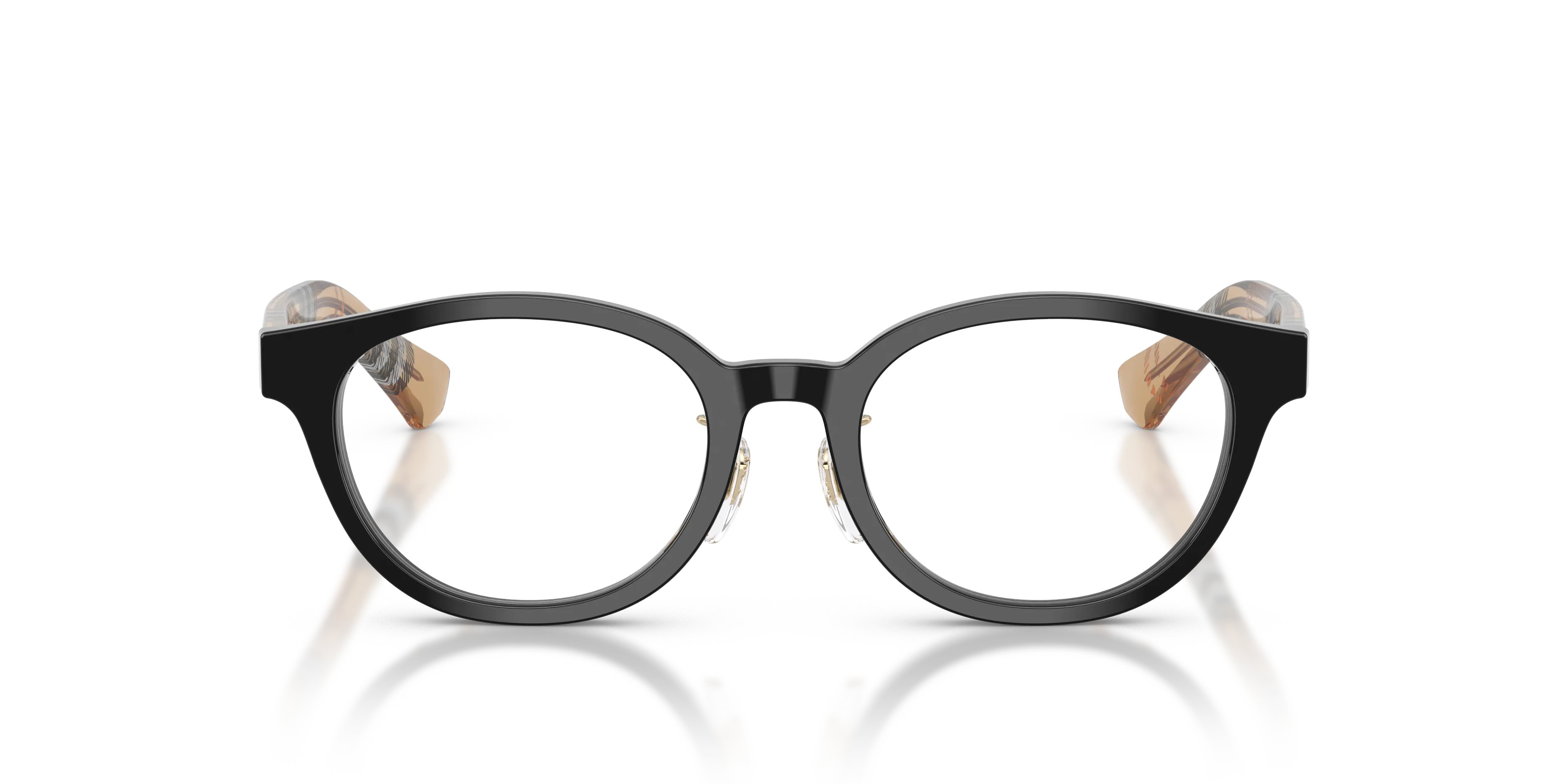 Burberry BE2473D 4161 Montature da vista Acetato Nero Trasparente Rotonda Normale - immagine 3