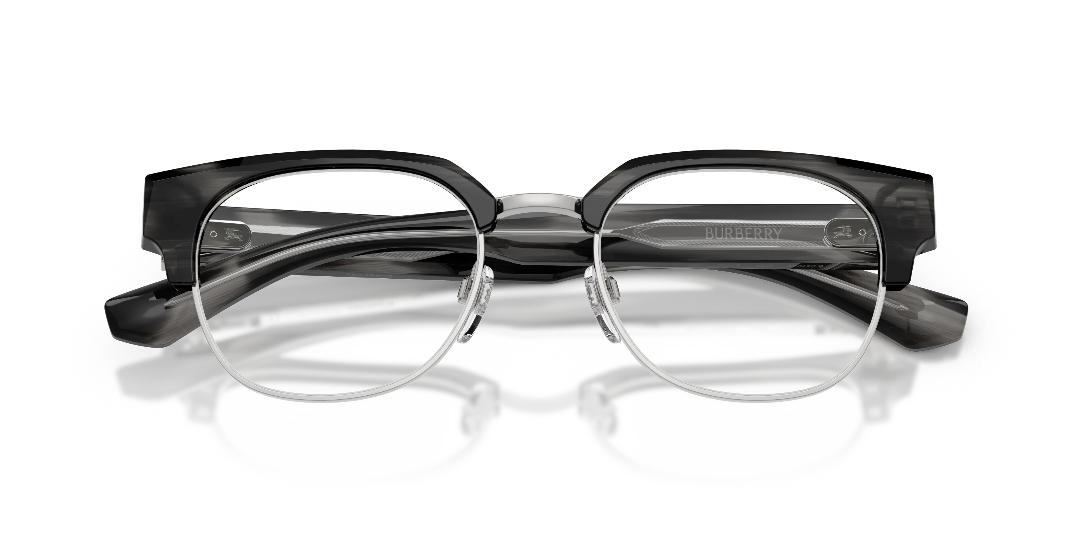 Burberry BE2472D 4254 Montature da vista Acetato Verde Trasparente Squadrata Normale - immagine 2