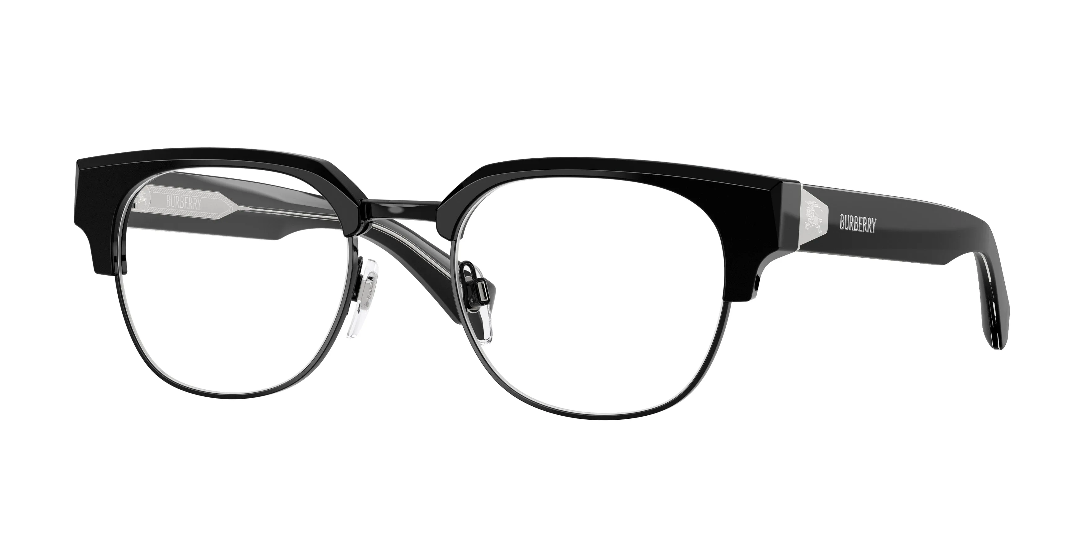 Burberry BE2472D 3429 Montature da vista Acetato Nero Trasparente Squadrata Normale - immagine 1