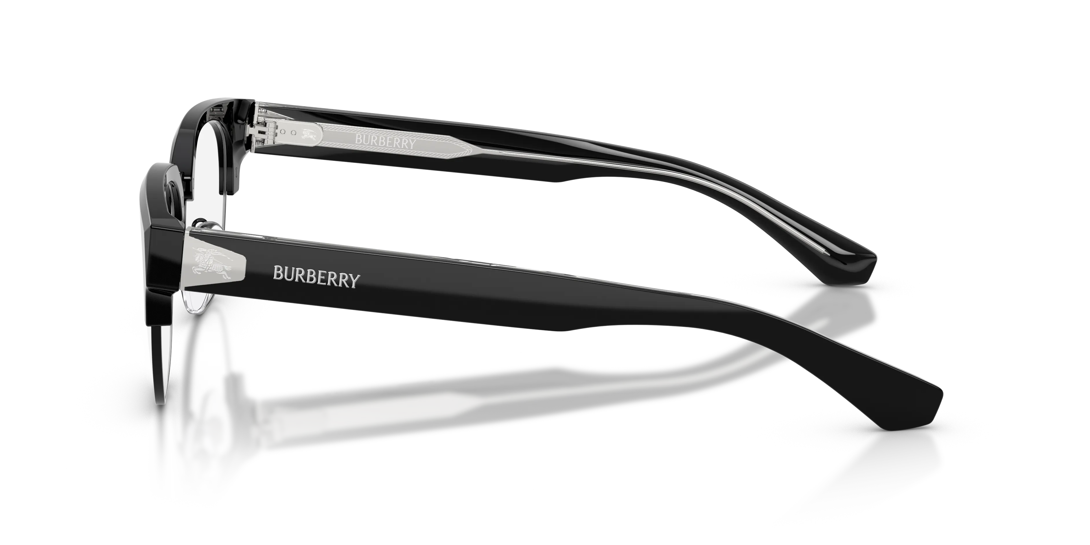 Burberry BE2472D 3429 Montature da vista Acetato Nero Trasparente Squadrata Normale - immagine 4