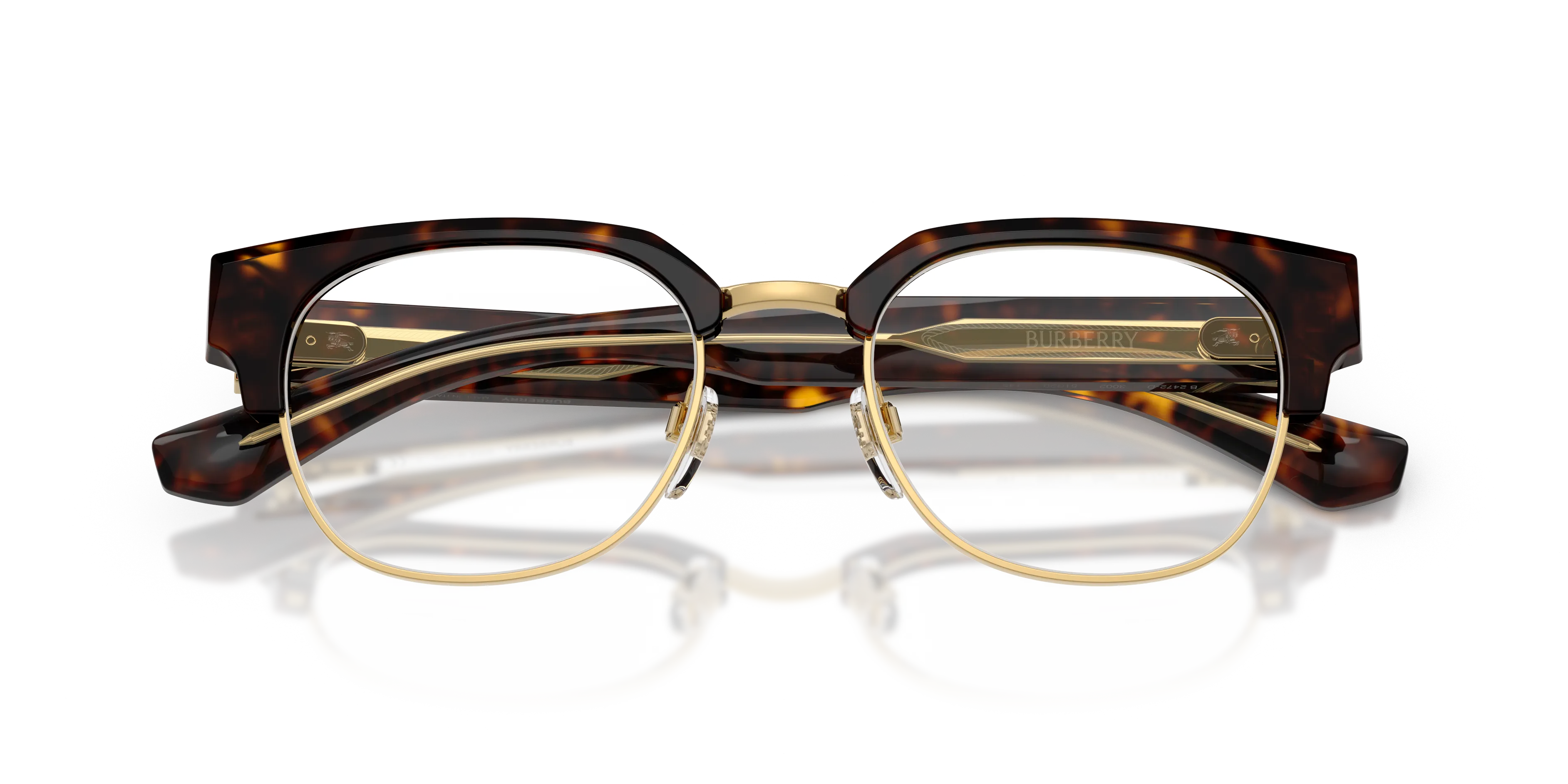 Burberry BE2472D 3002 Montature da vista Acetato Marrone Trasparente Squadrata Normale - immagine 2