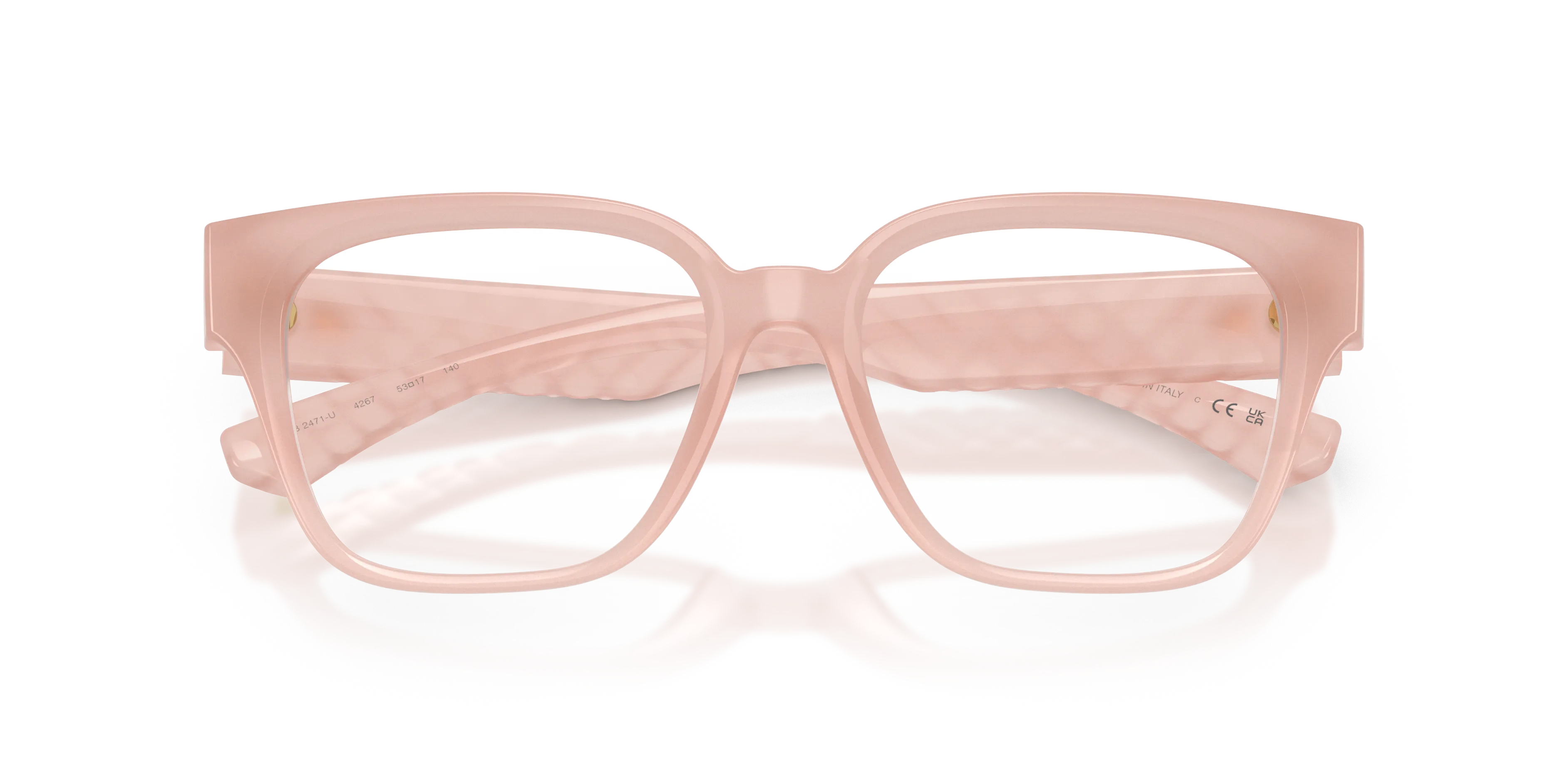 Burberry BE2471U 4267 Montature da vista Iniettato Rosa Trasparente Squadrata Normale - immagine 2