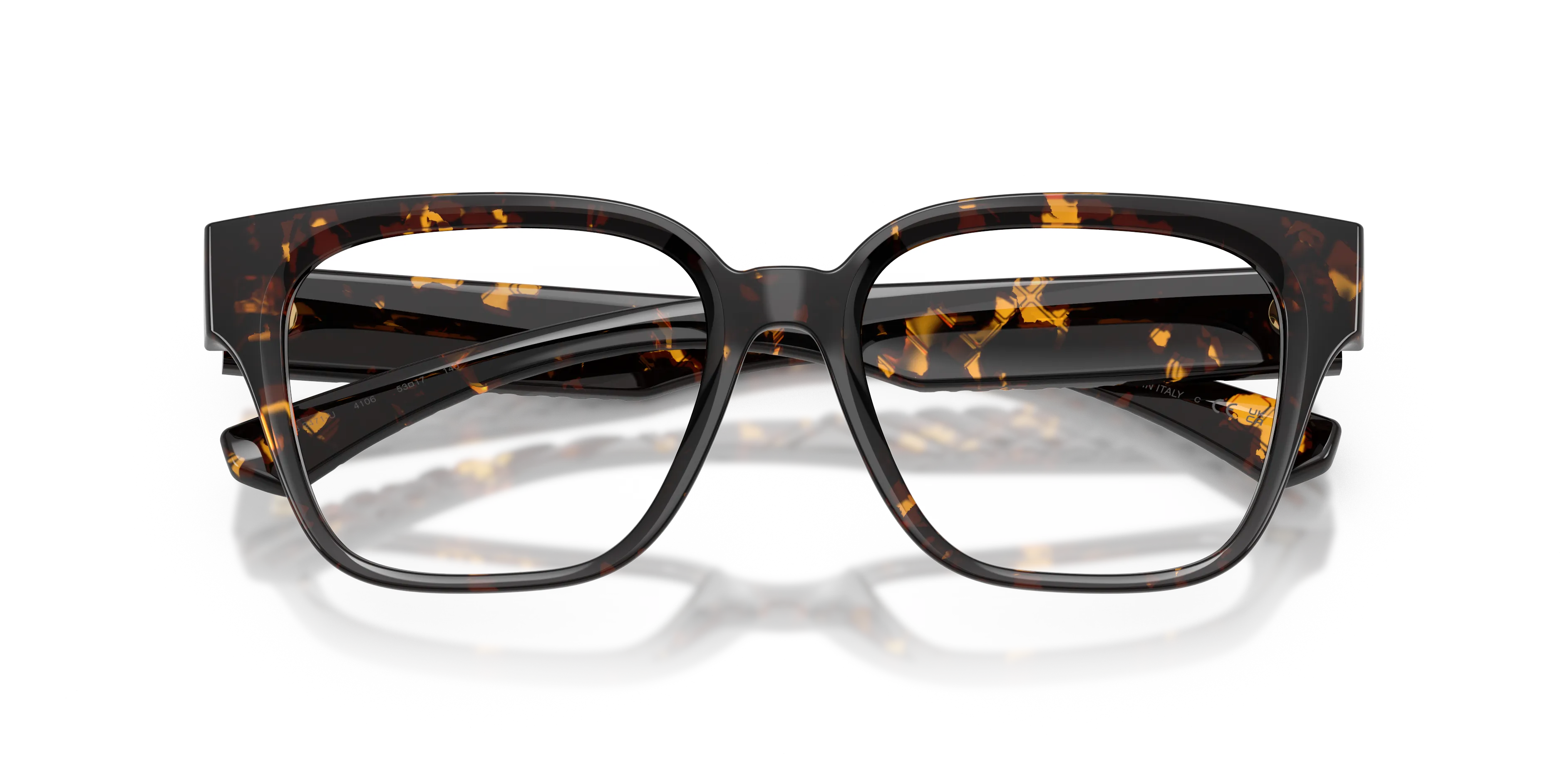 Burberry BE2471U 4106 Montature da vista Iniettato Tartaruga Trasparente Squadrata Normale - immagine 2