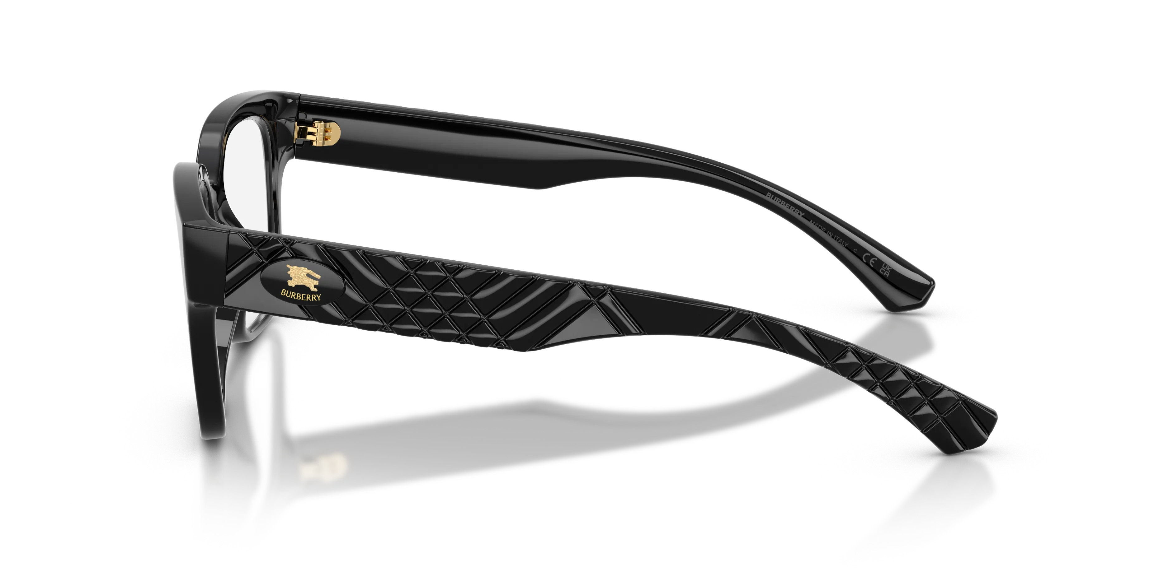 Burberry BE2471U 3001 Montature da vista Iniettato Nero Trasparente Squadrata Normale - immagine 4