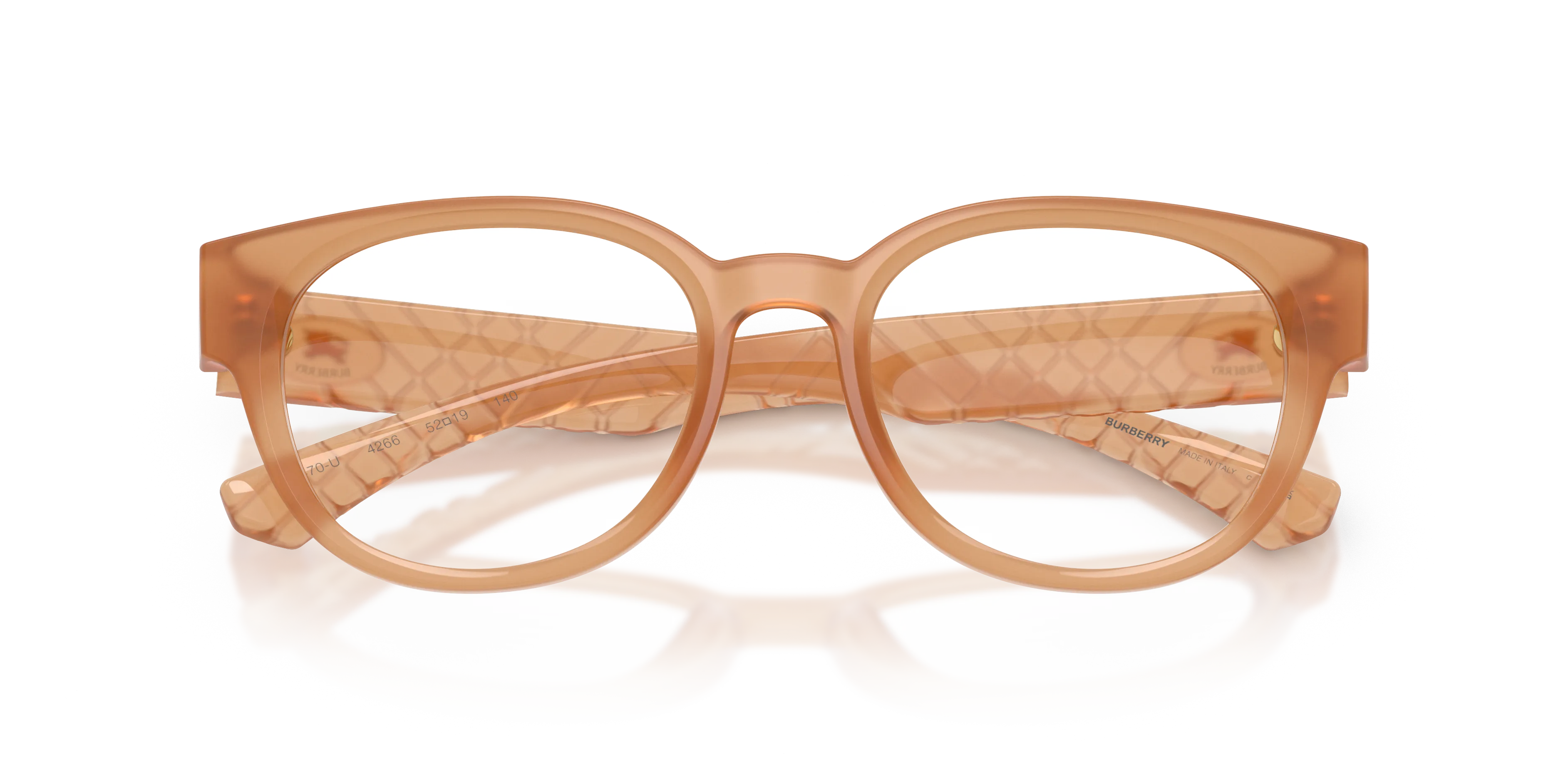 Burberry BE2470U 4266 Montature da vista Iniettato Beige Trasparente Pantos Normale - immagine 2
