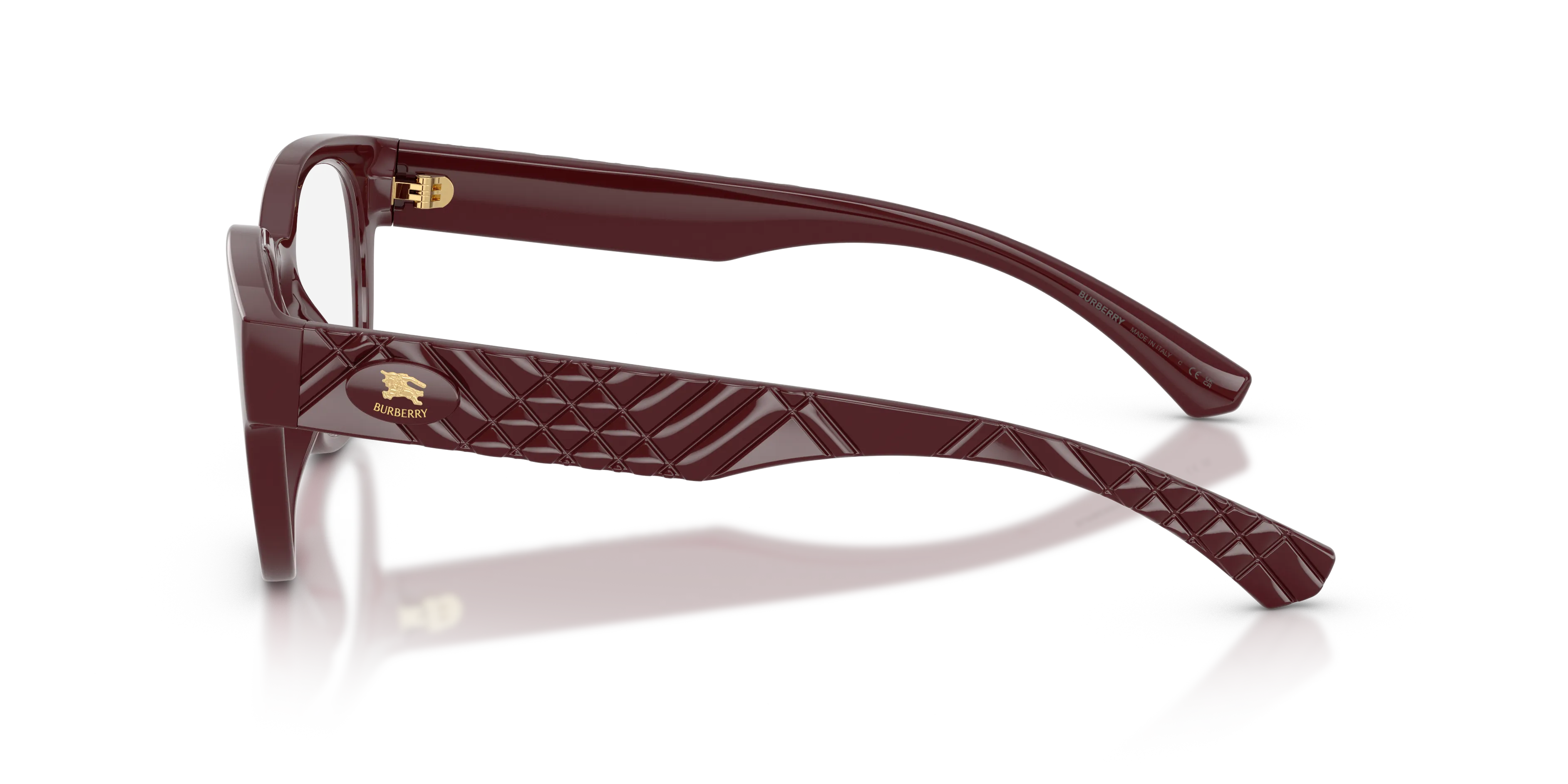 Burberry BE2470U 4259 Montature da vista Iniettato Rosso Trasparente Pantos Normale - immagine 4