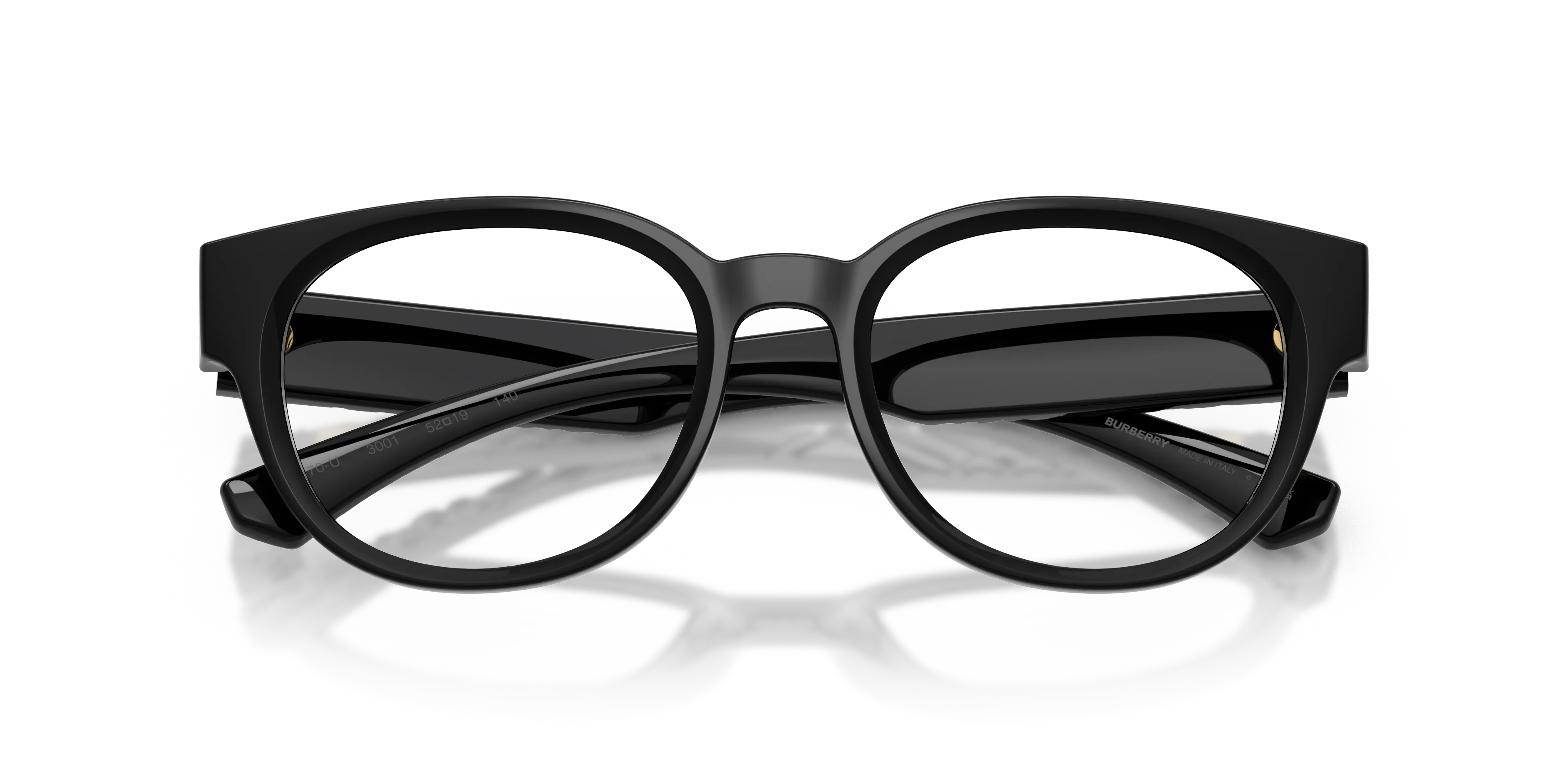 Burberry BE2470U 3001 Montature da vista Iniettato Nero Trasparente Pantos Normale - immagine 2