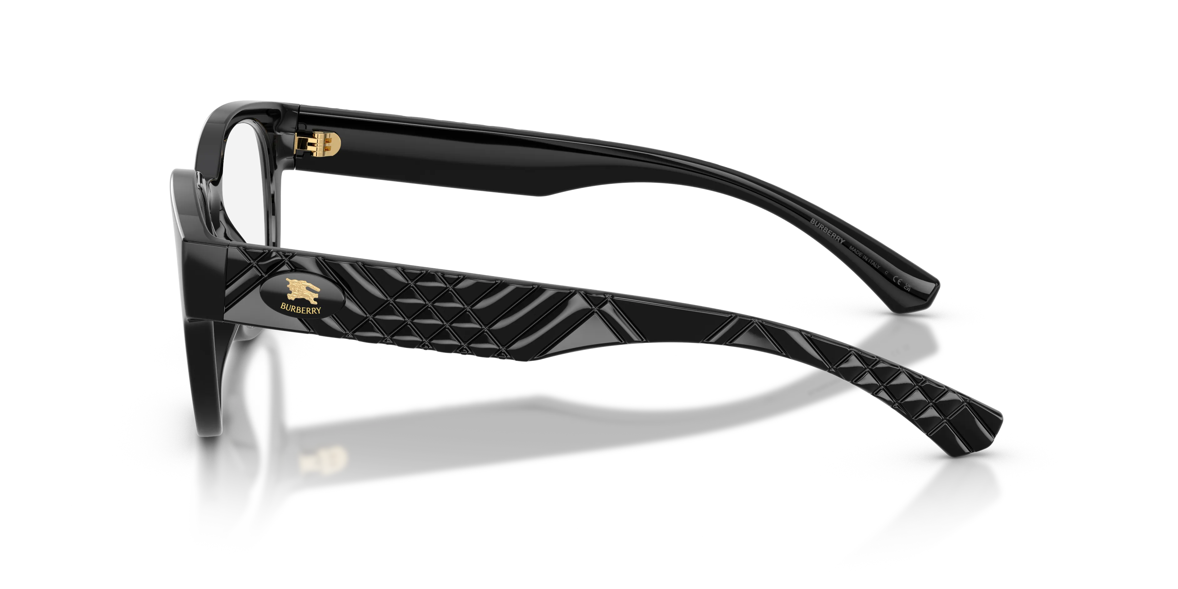Burberry BE2470U 3001 Montature da vista Iniettato Nero Trasparente Pantos Normale - immagine 4