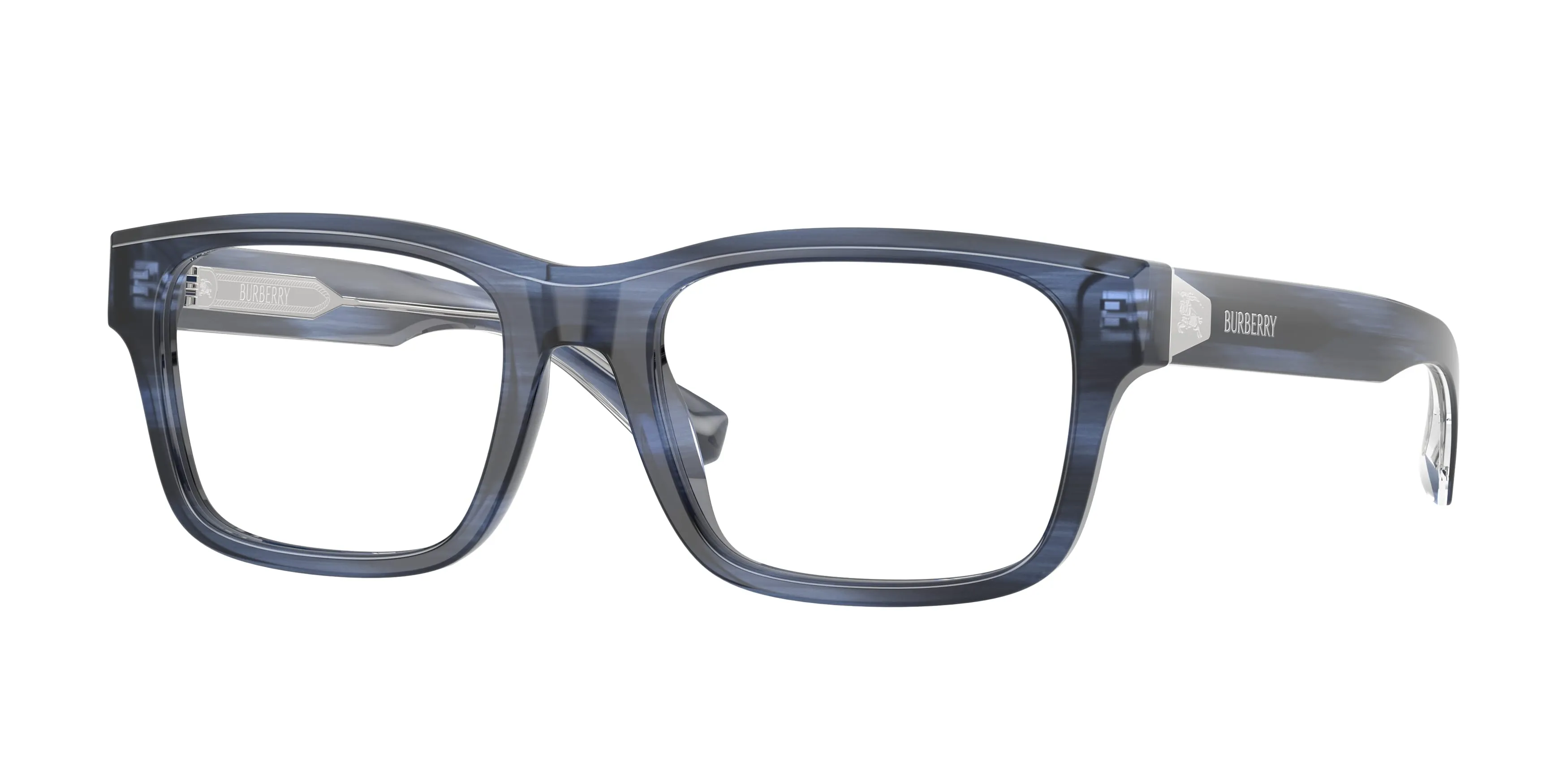 Burberry BE2469 4255 Montature da vista Acetato Blu Trasparente Squadrata Normale - immagine 1