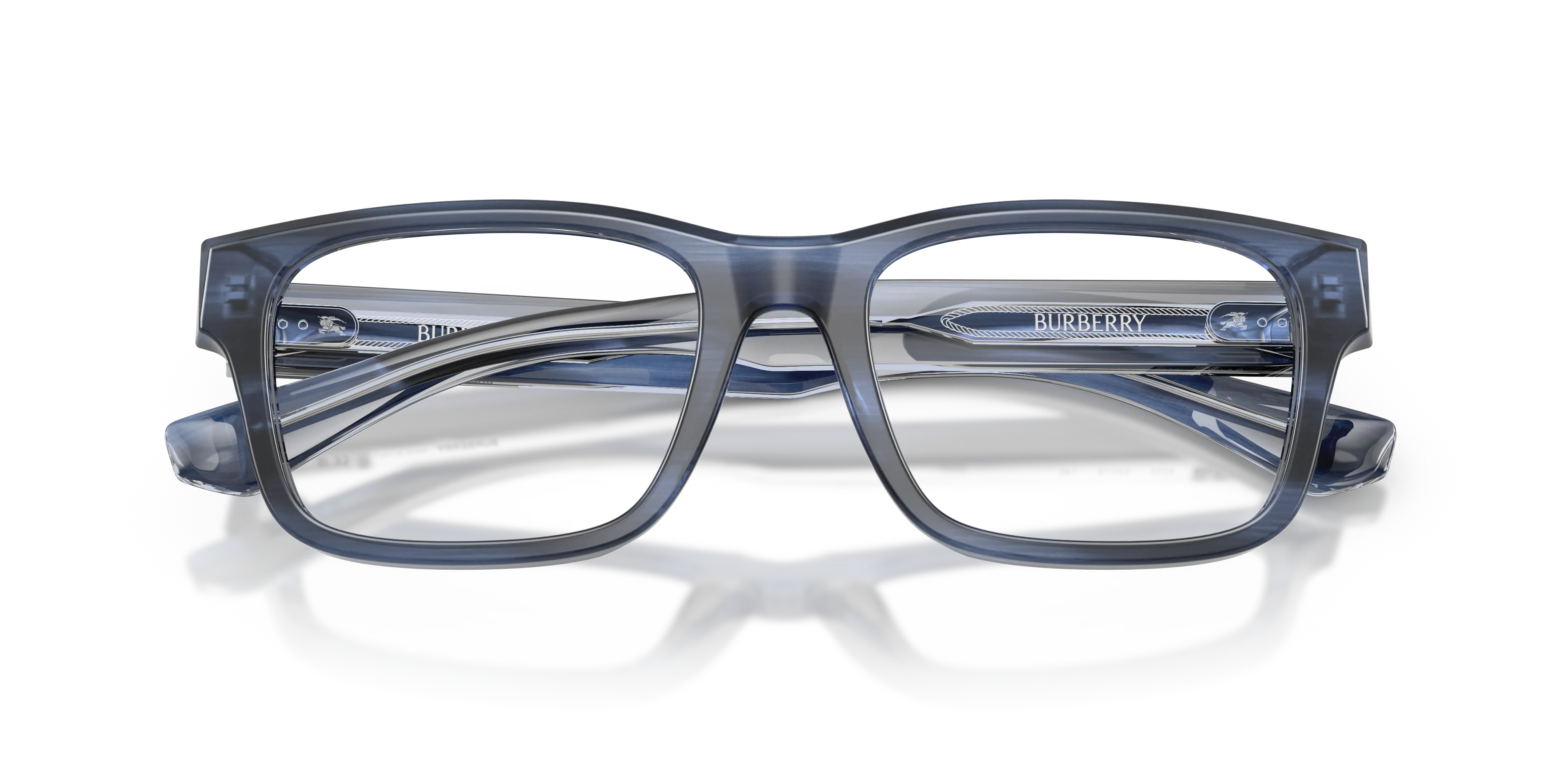 Burberry BE2469 4255 Montature da vista Acetato Blu Trasparente Squadrata Normale - immagine 2