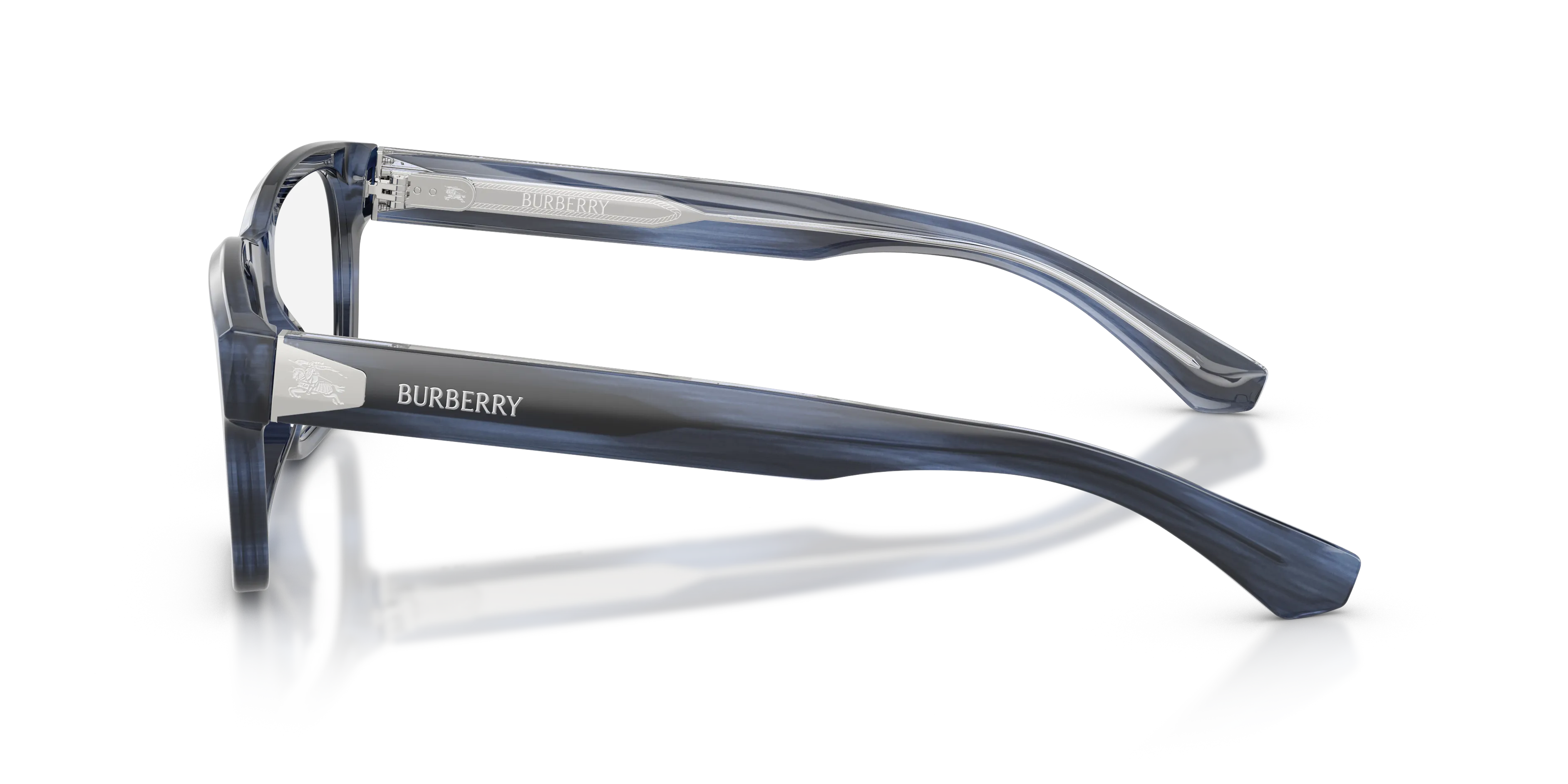 Burberry BE2469 4255 Montature da vista Acetato Blu Trasparente Squadrata Normale - immagine 4