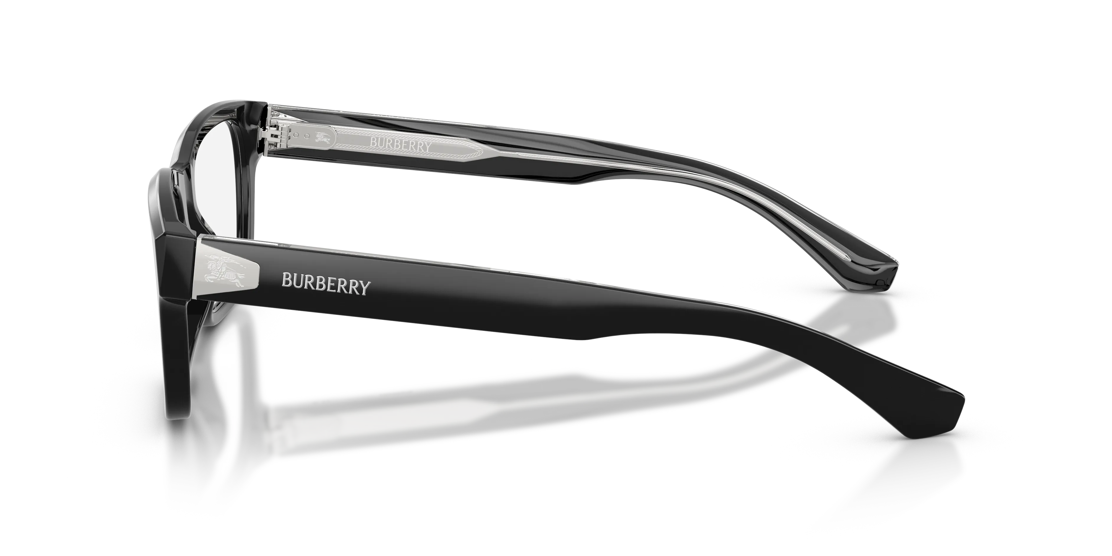 Burberry BE2469 4206 Montature da vista Acetato Nero Trasparente Squadrata Normale - immagine 4