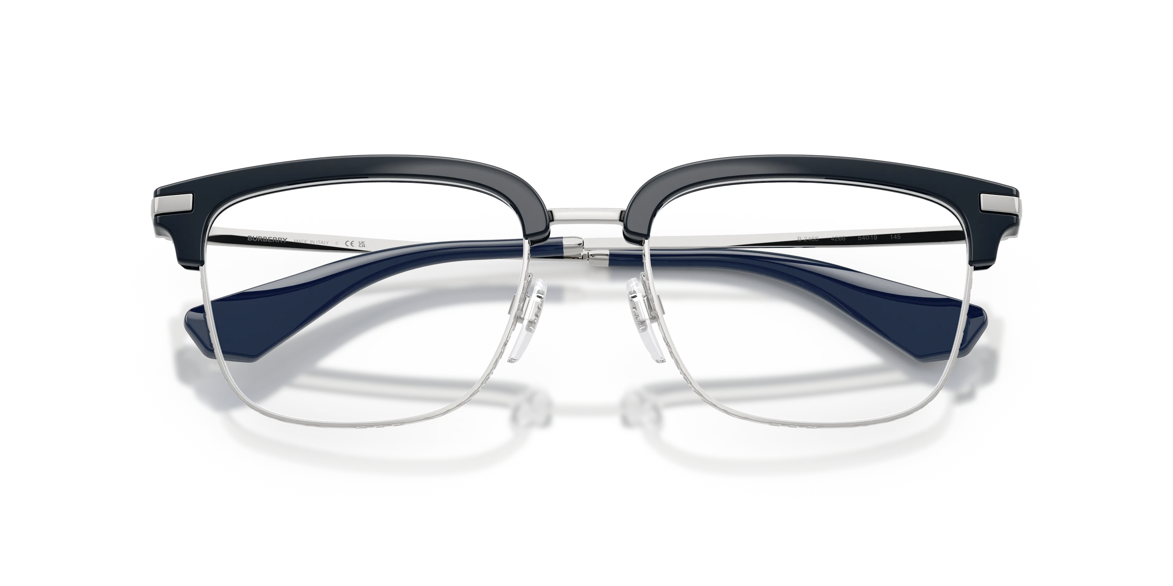 Burberry BE2468 4268 Montature da vista Iniettato Blu Trasparente Squadrata Normale - immagine 2