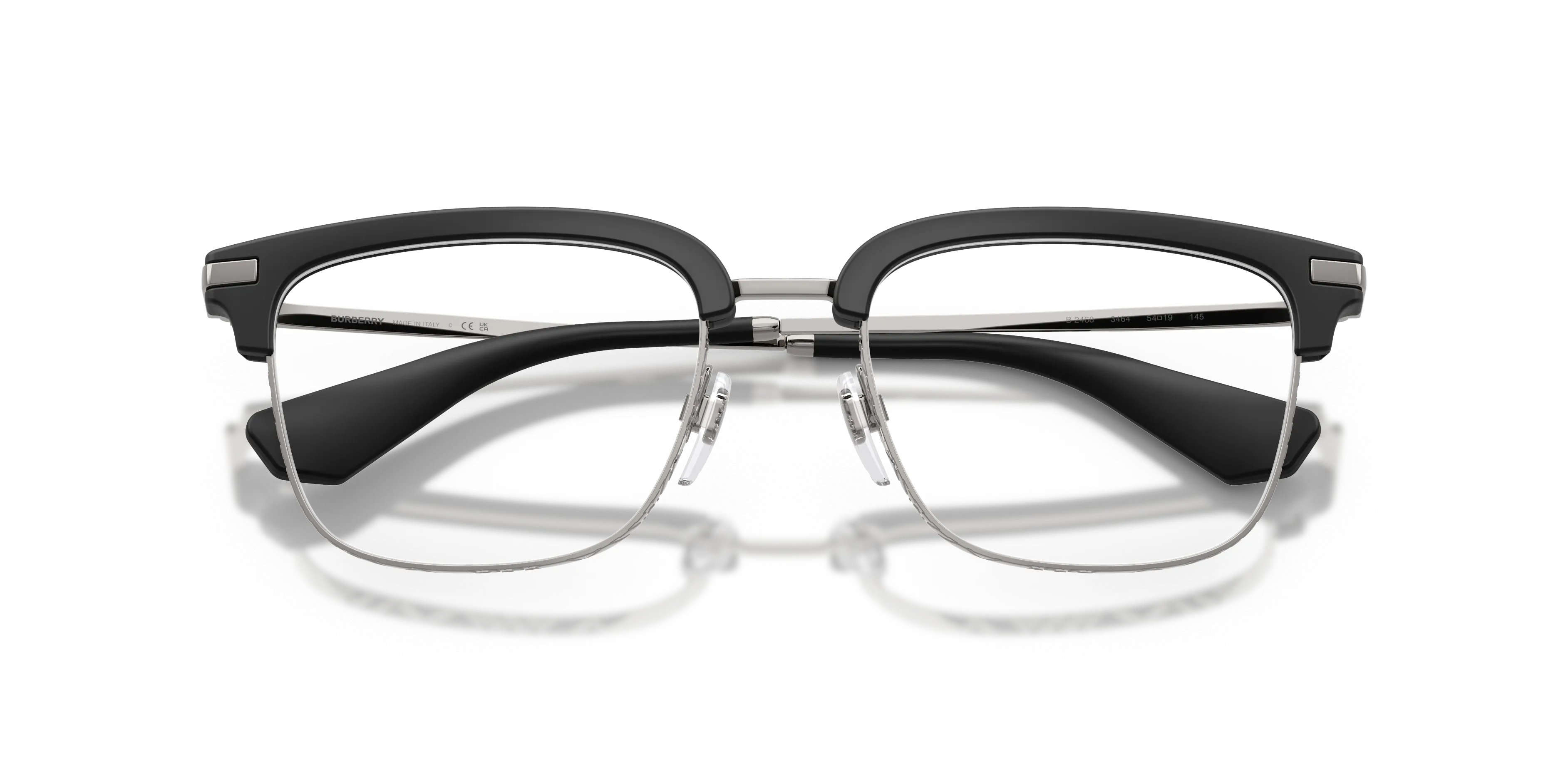 Burberry BE2468 3464 Montature da vista Iniettato Nero Trasparente Squadrata Normale - immagine 2